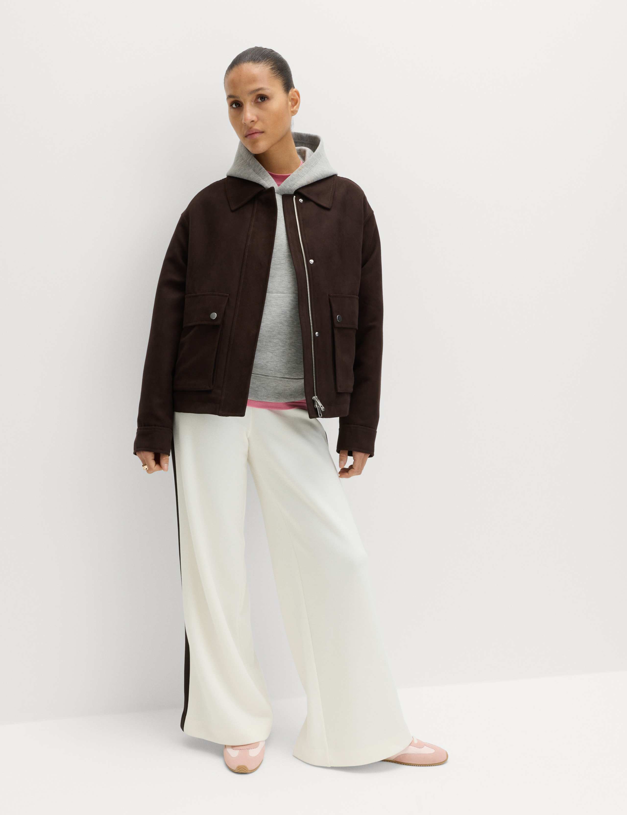 Pique Side Stripe Wide Leg Trousers 7 of 7