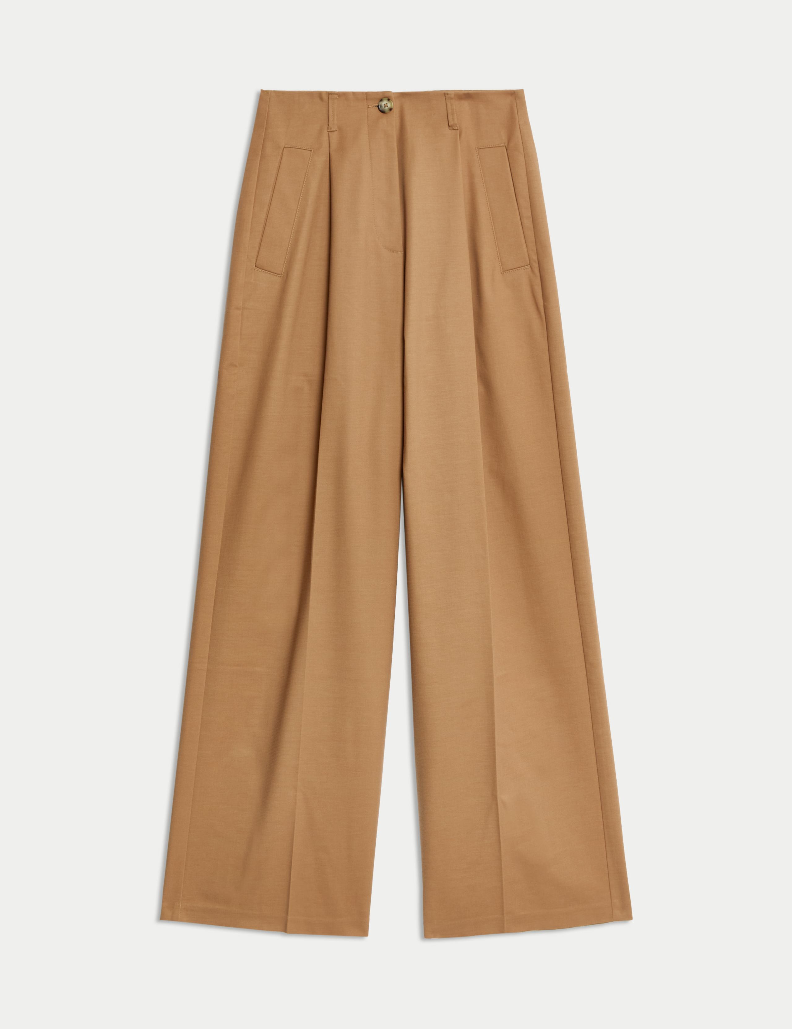 Cotton Rich Wide Leg Trousers 2 of 6