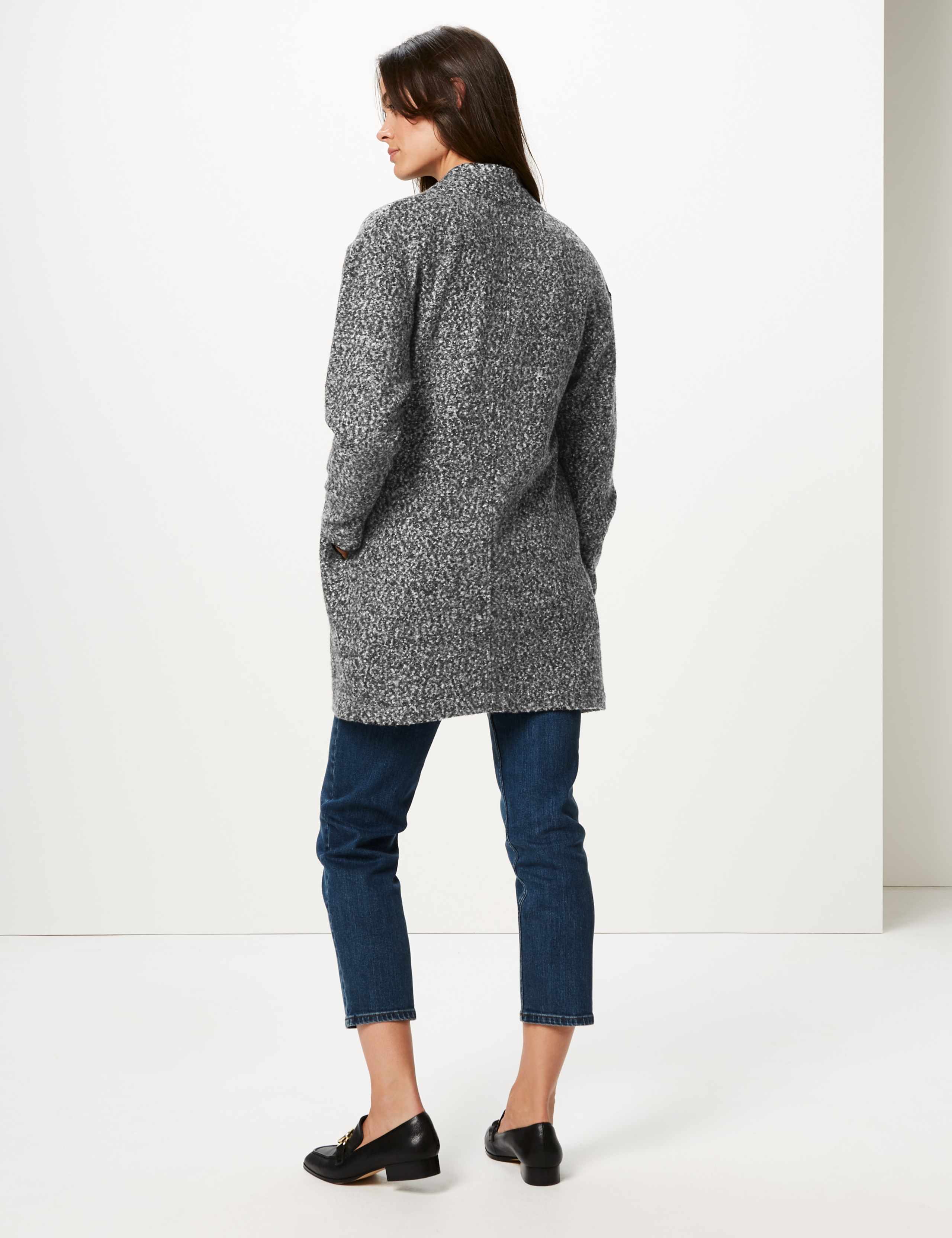 Textured Open Front Coat 4 of 5
