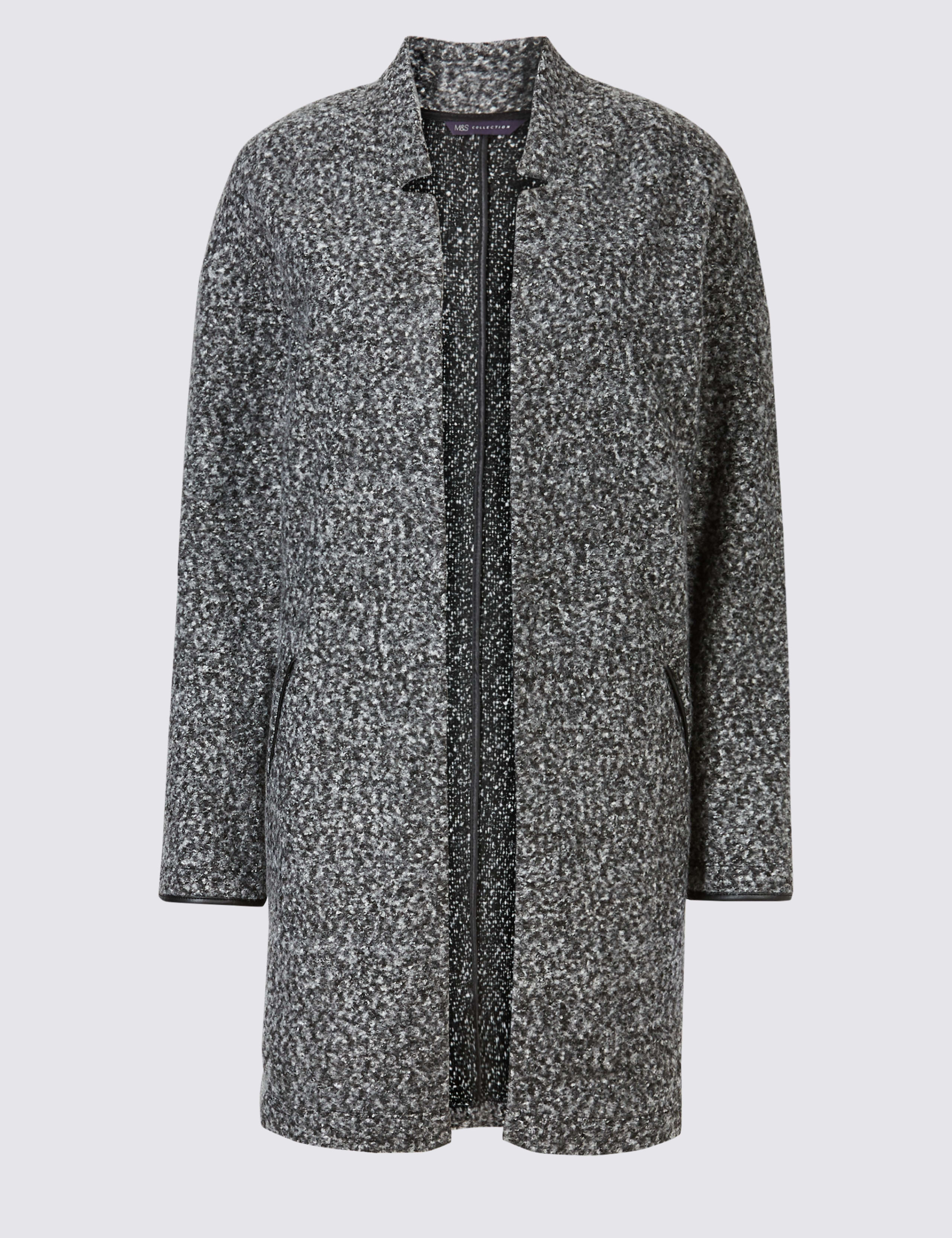 Textured Open Front Coat 2 of 5