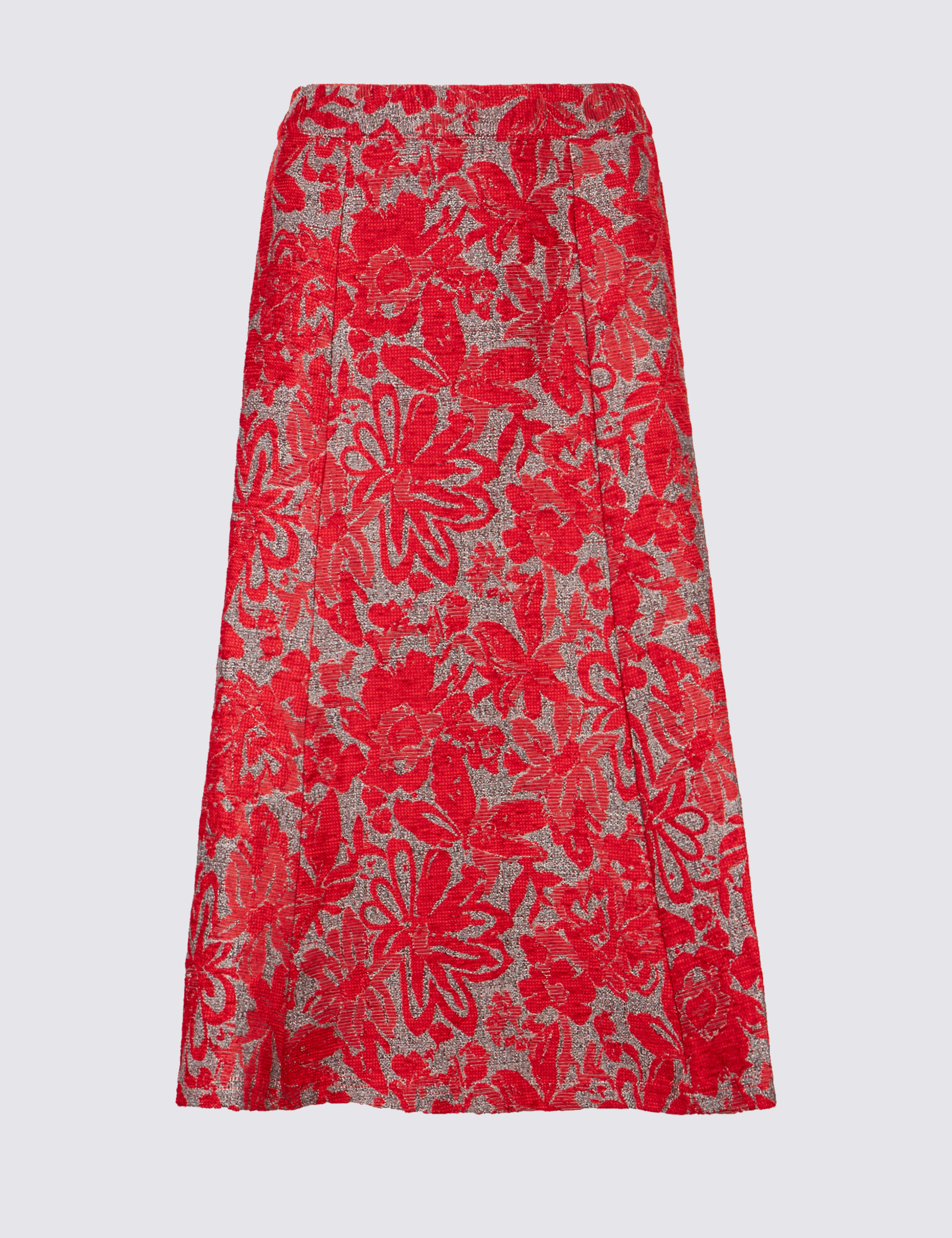 Floral Print A-Line Midi Skirt 2 of 5