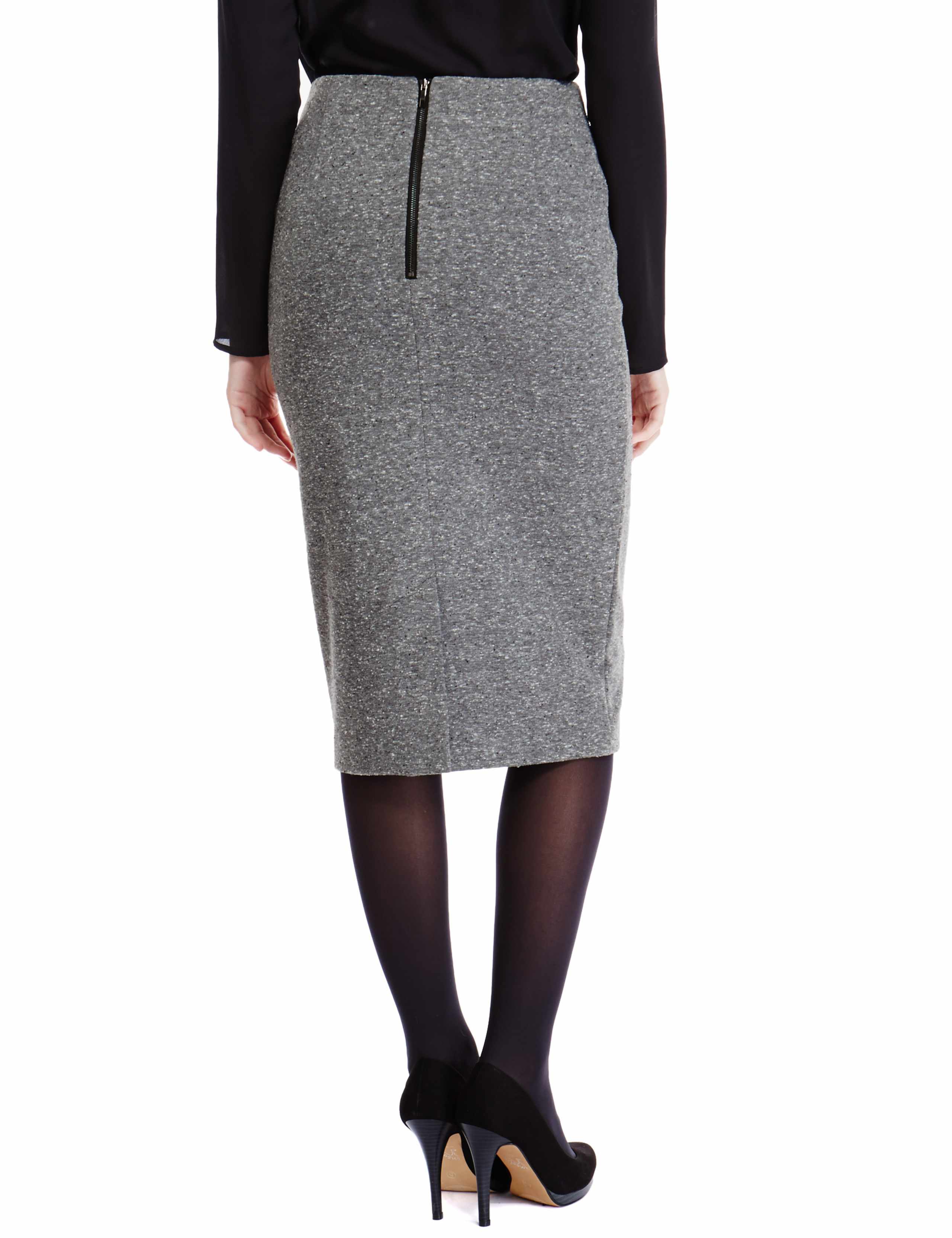 Textured Scuba Pencil Skirt 4 of 4