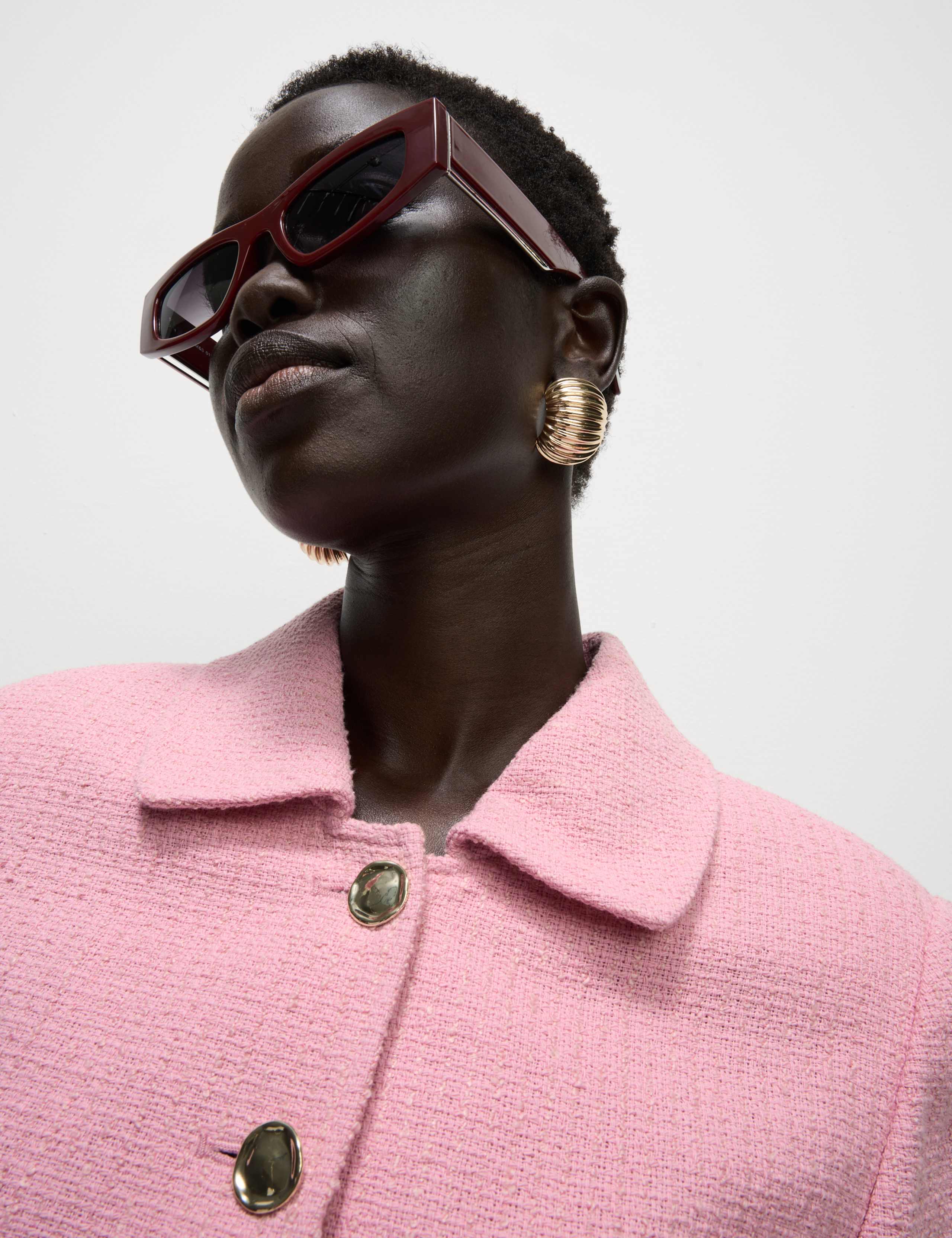 Tweed Cinched Collared Short Jacket 3 of 8