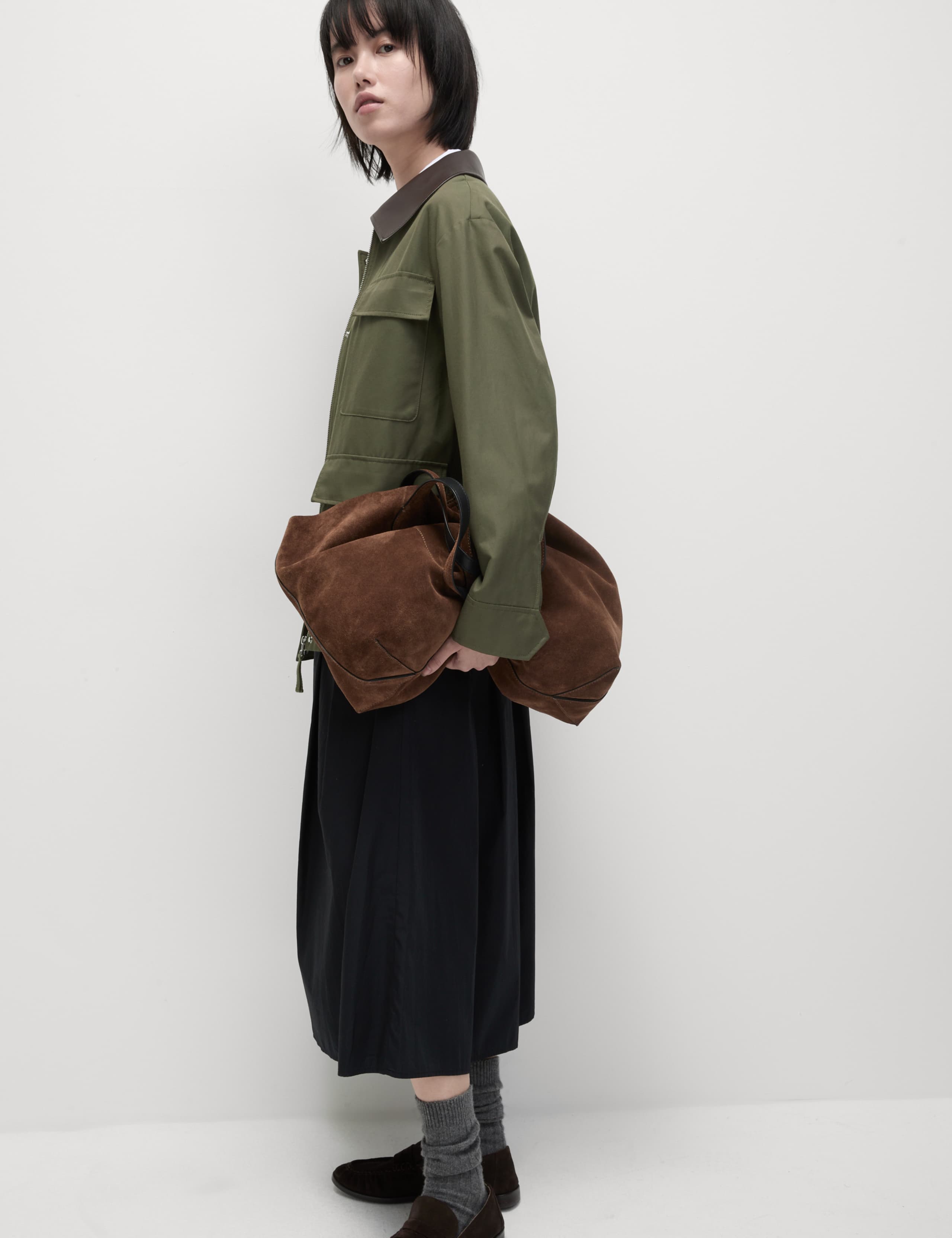 Cotton Rich Collared Short Utility Jacket 5 of 8
