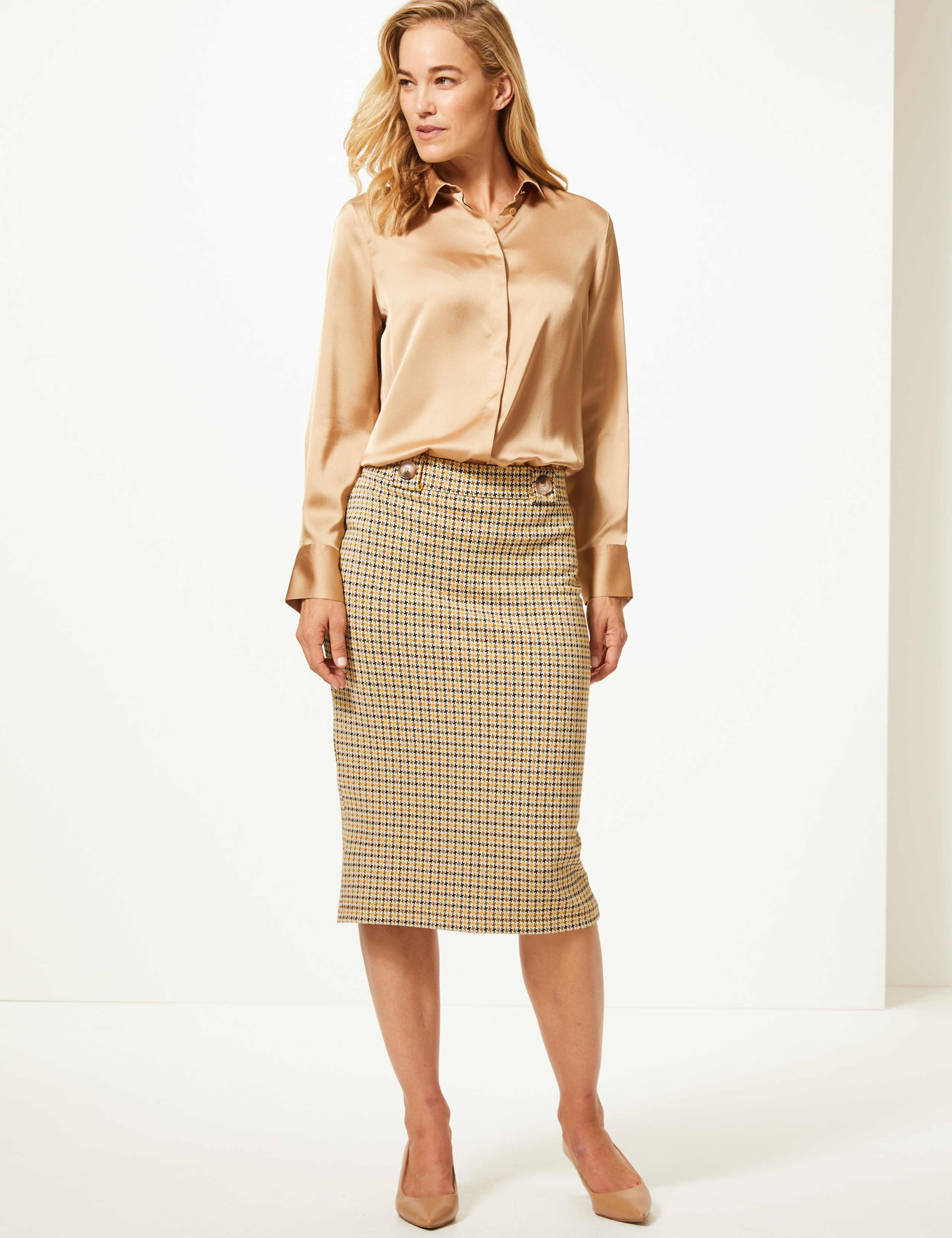 Checked Jersey Skirt 1 of 3