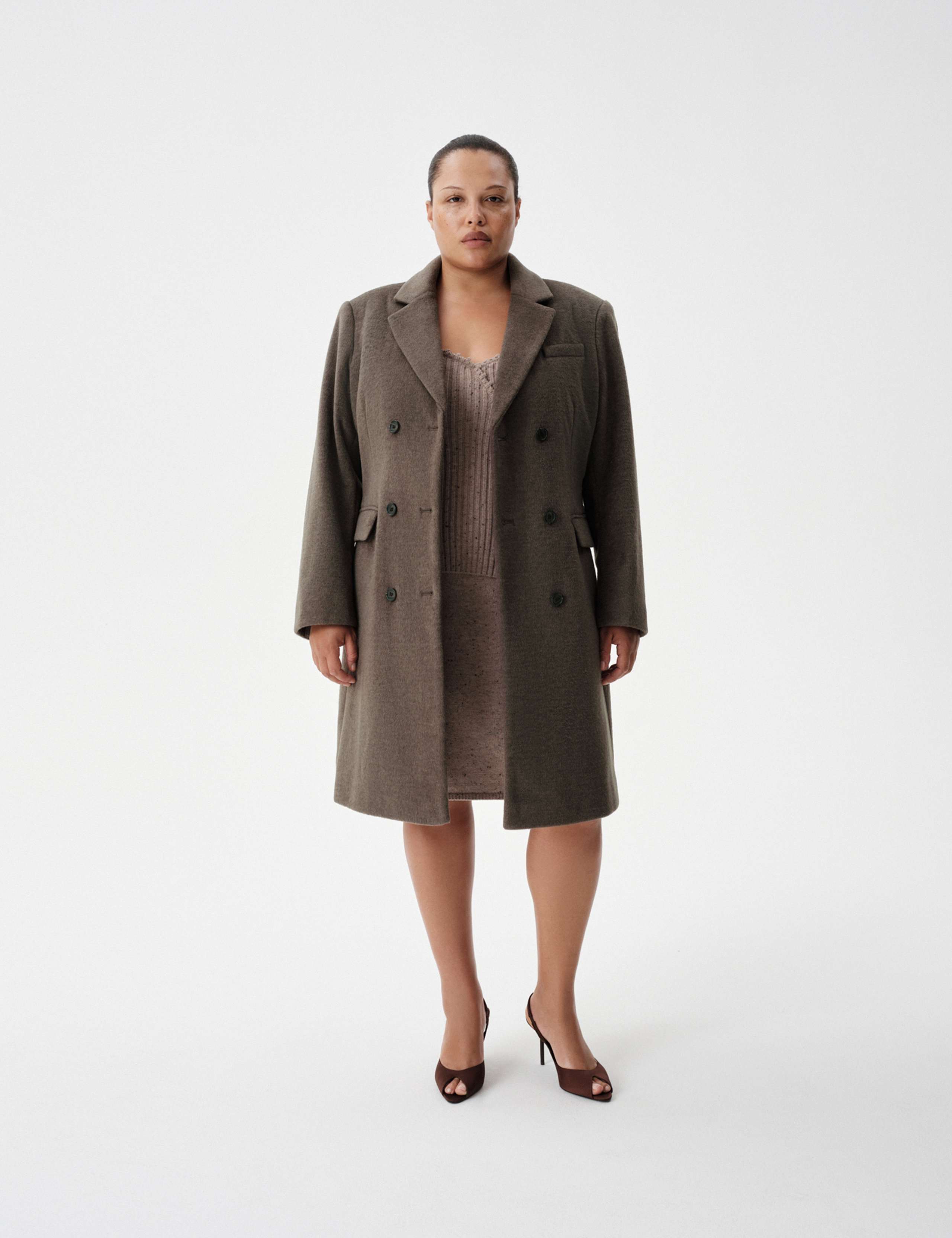 Double Breasted Collared Longline Coat 3 of 8