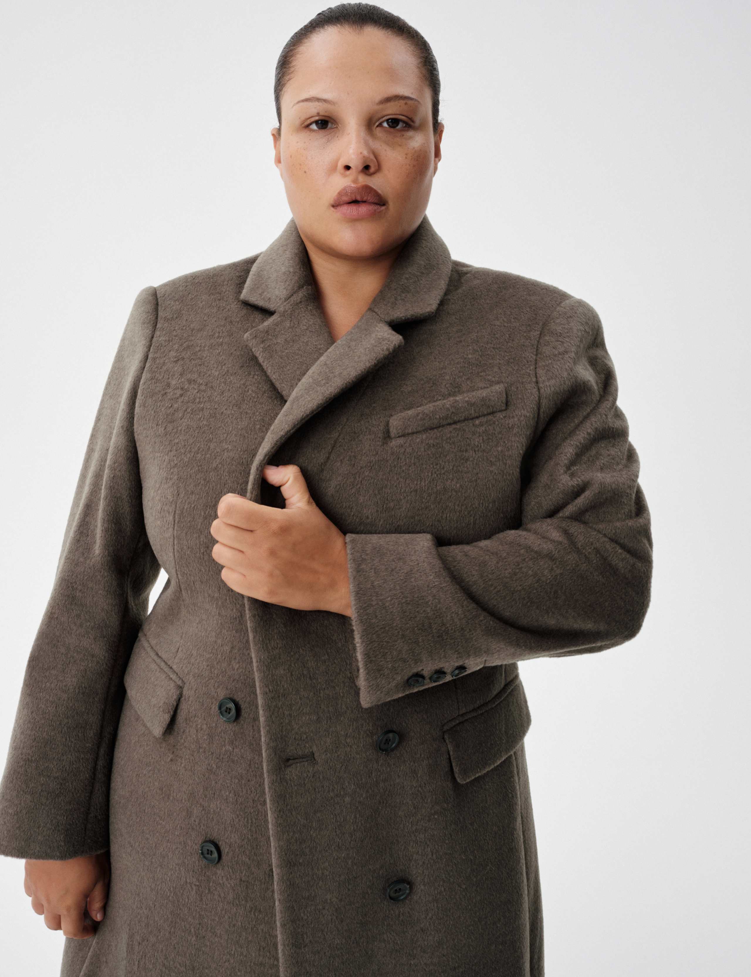 Double Breasted Collared Longline Coat 6 of 8