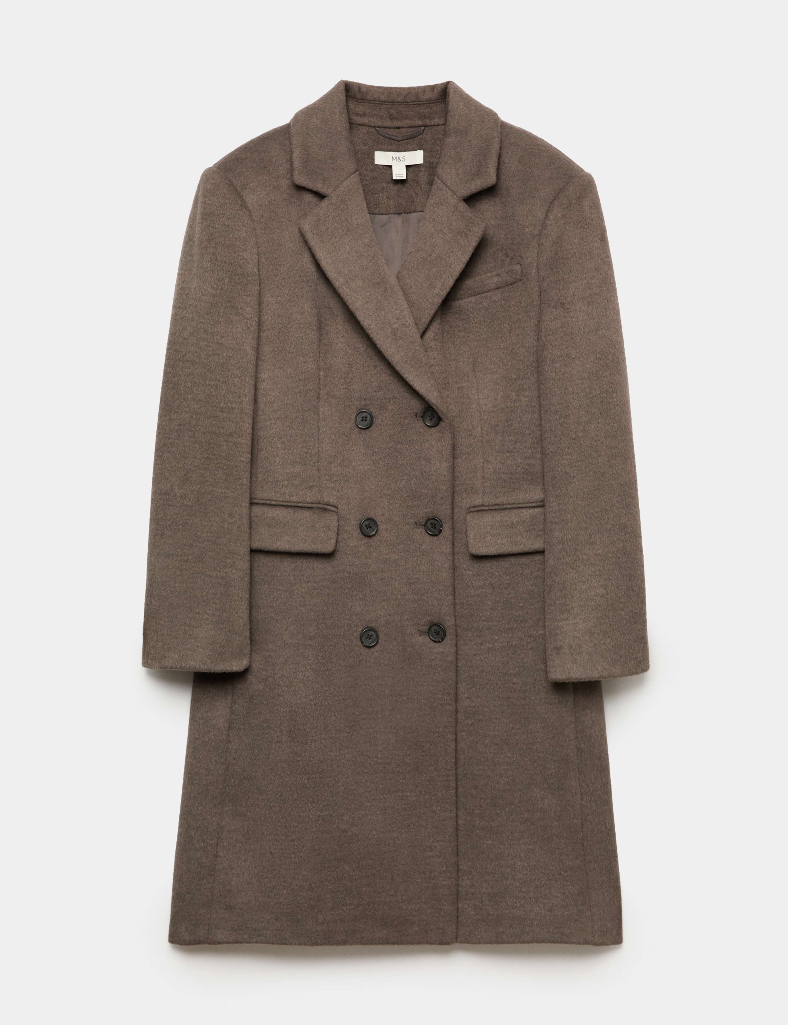 Double Breasted Collared Longline Coat 2 of 8