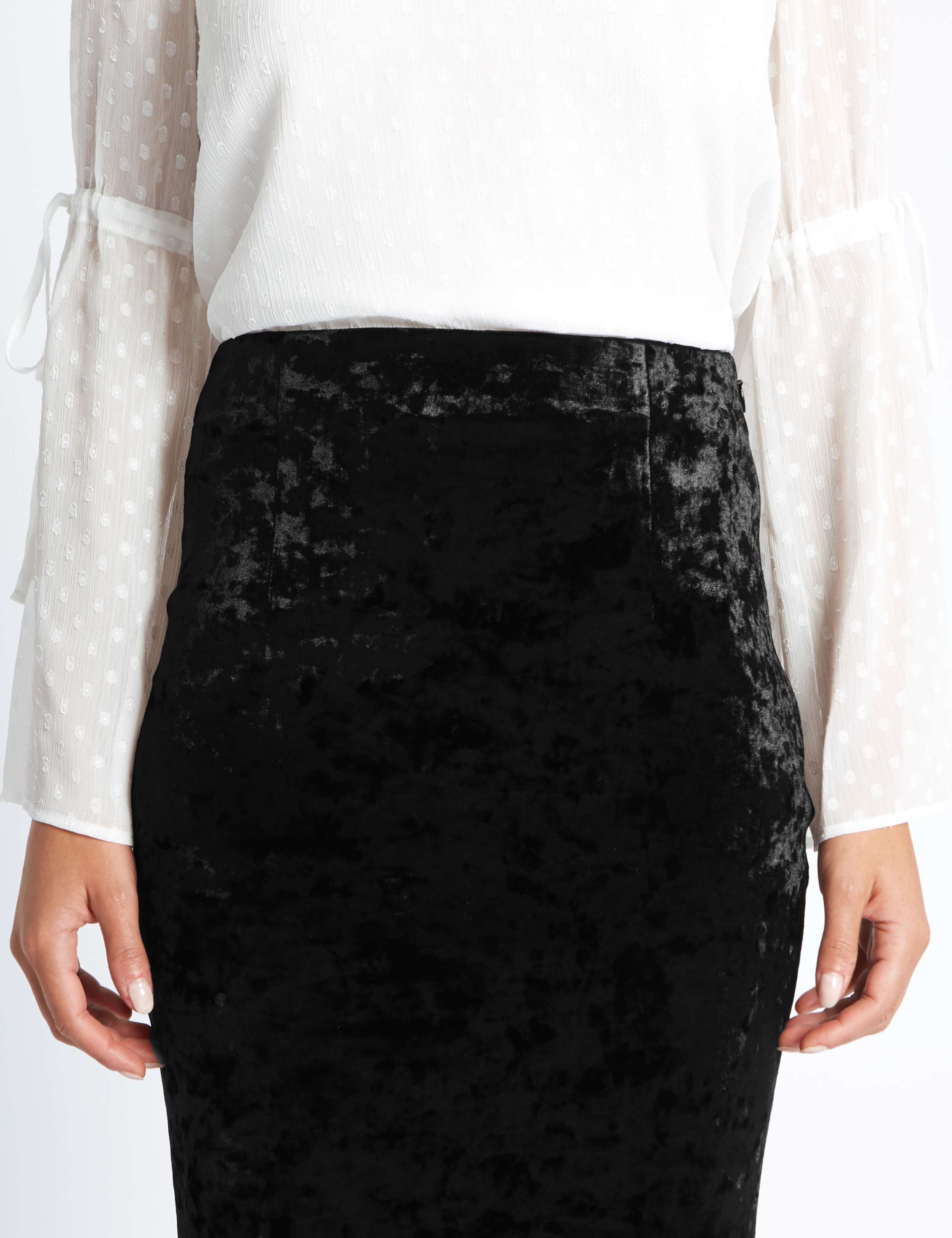Velvet Fishtail Midi Skirt 5 of 5