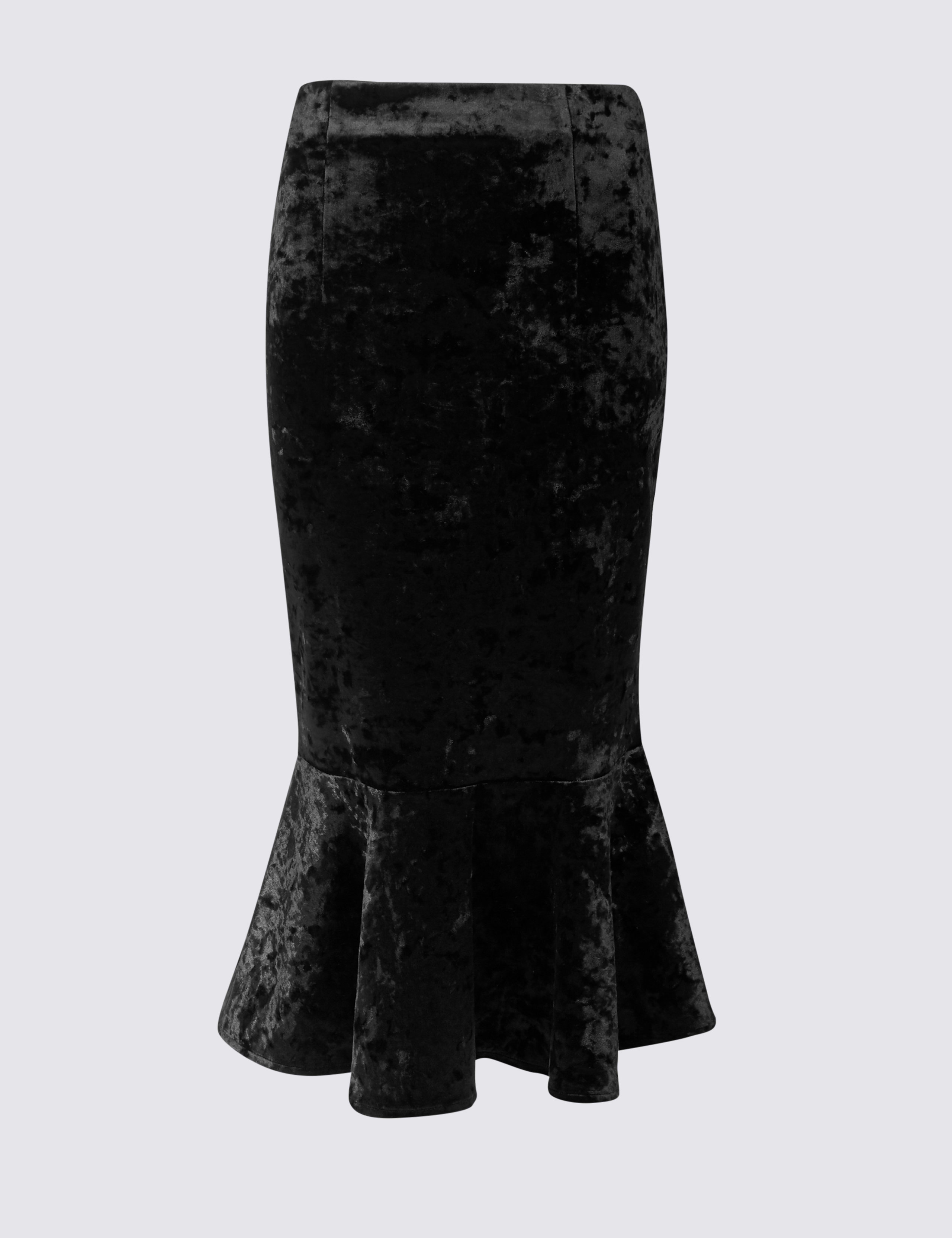 Velvet Fishtail Midi Skirt 2 of 5