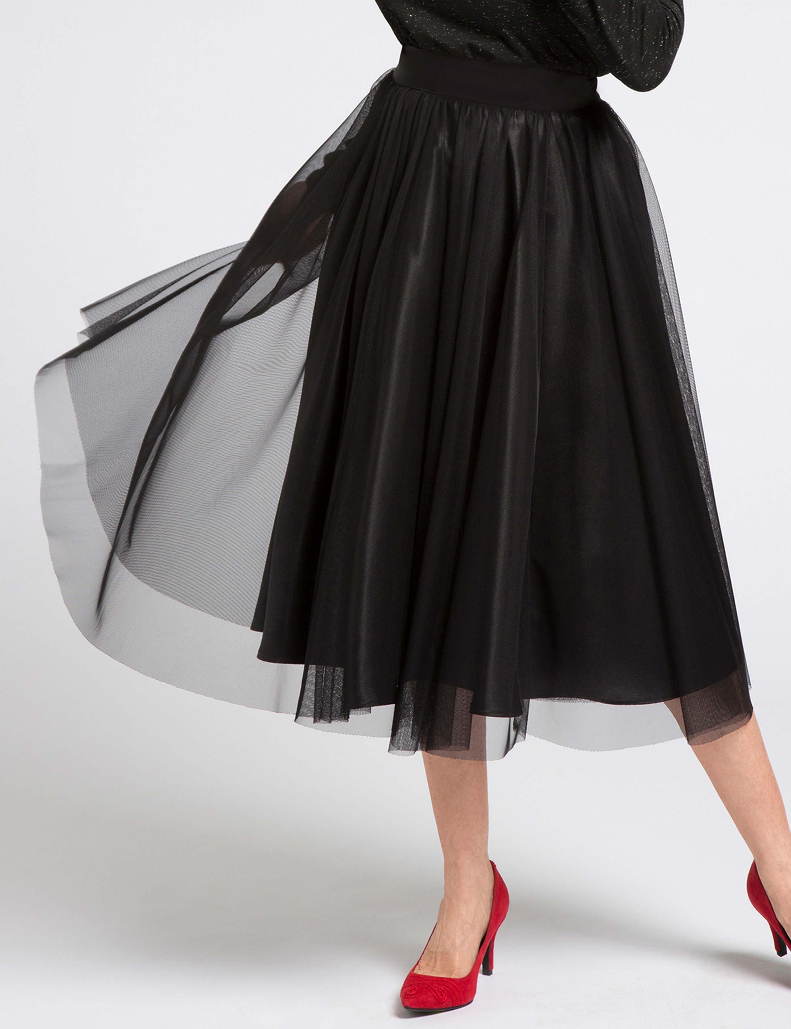 Lace Tutu A-Line Midi Skirt 3 of 5