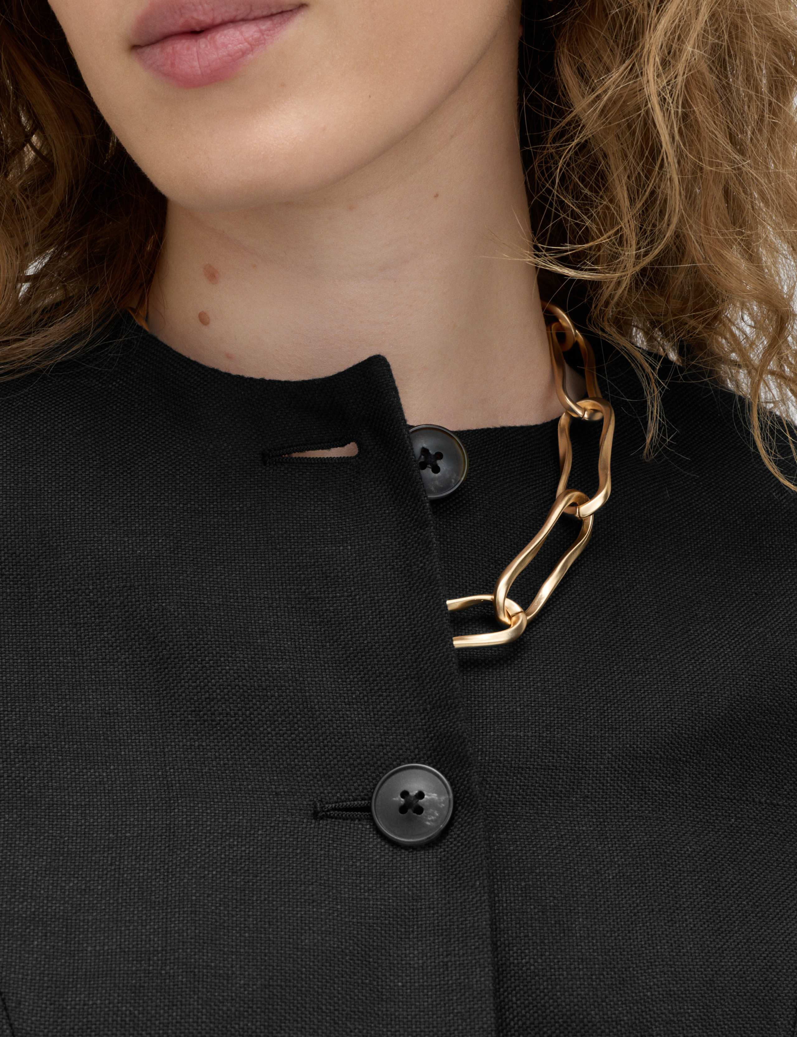 Linen Viscose Blend Collarless Jacket 4 of 6