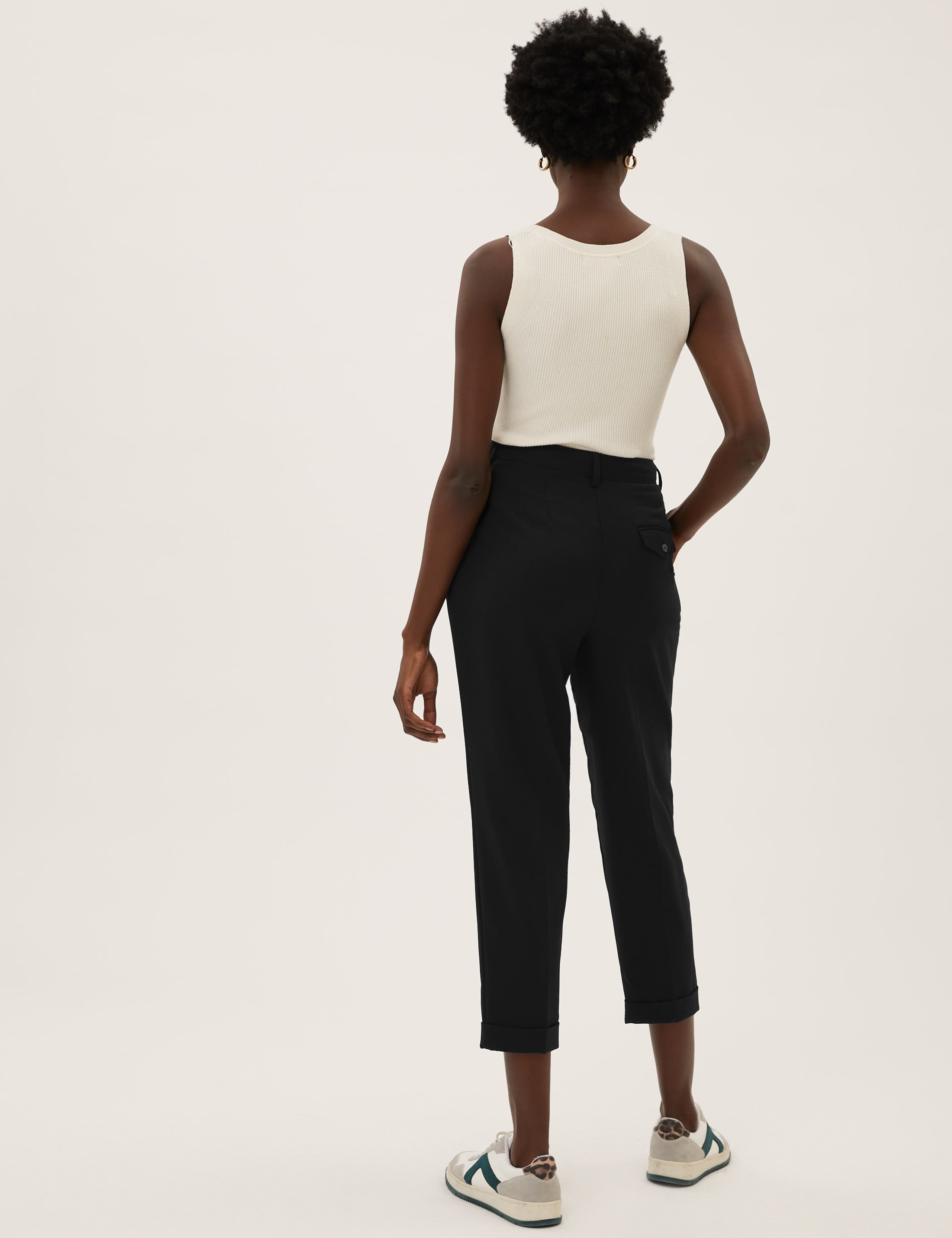 Pleat Front Tapered Ankle Grazer Trousers 5 of 6