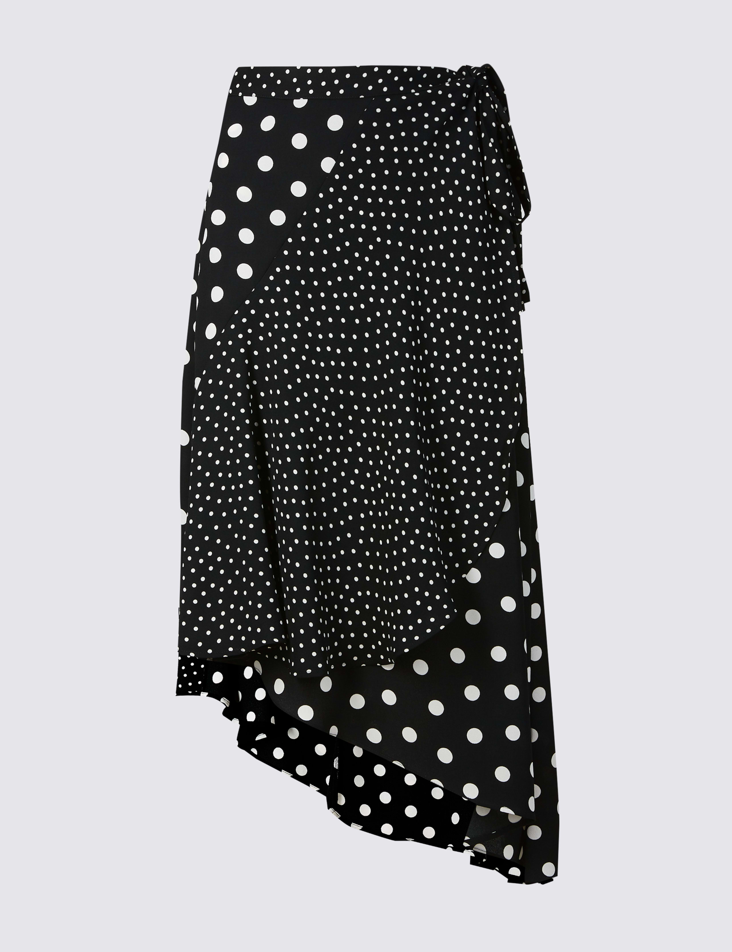 Spotted Wrap Midi Skirt 2 of 5