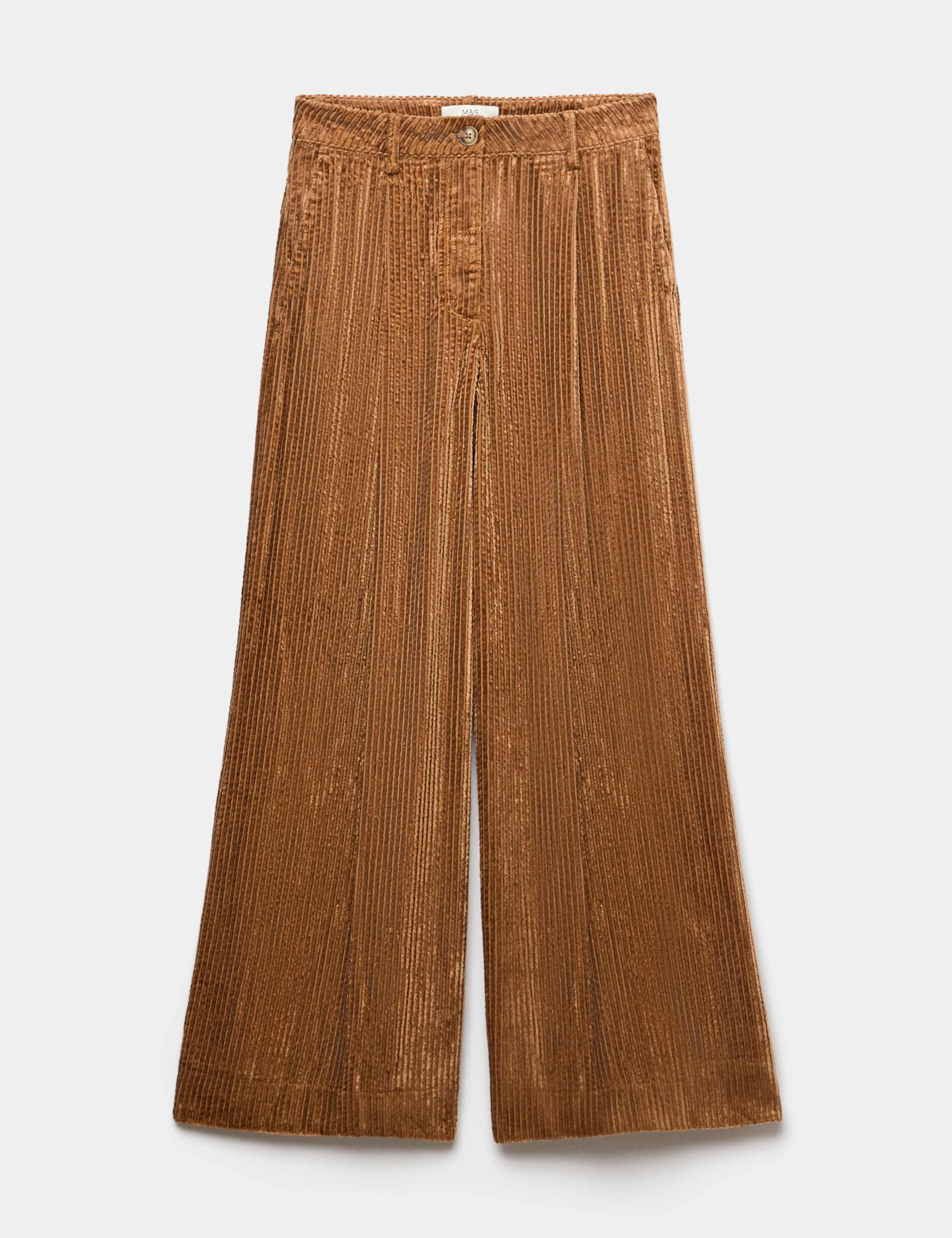 Velvet Cord Pleated Wide Leg Trousers 2 of 6