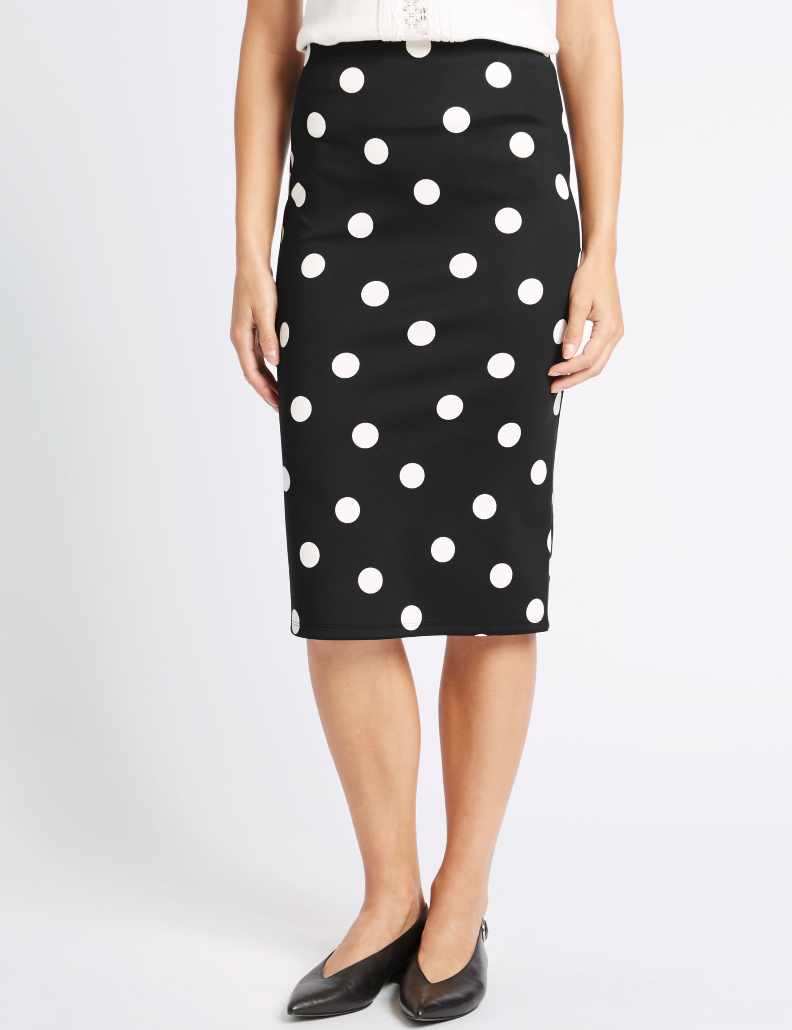 Scuba Spot Pencil Midi Skirt 3 of 5