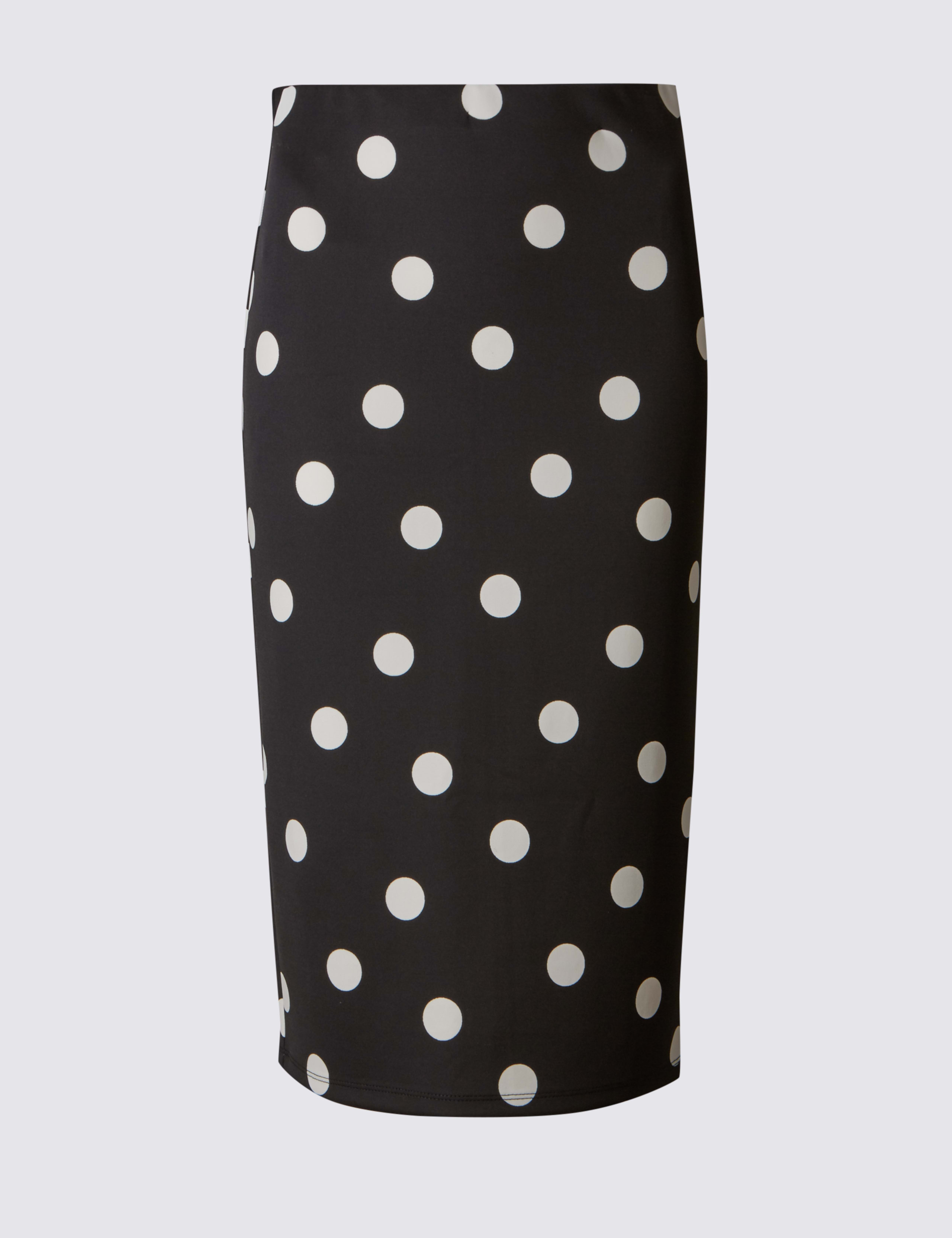 Scuba Spot Pencil Midi Skirt 2 of 5