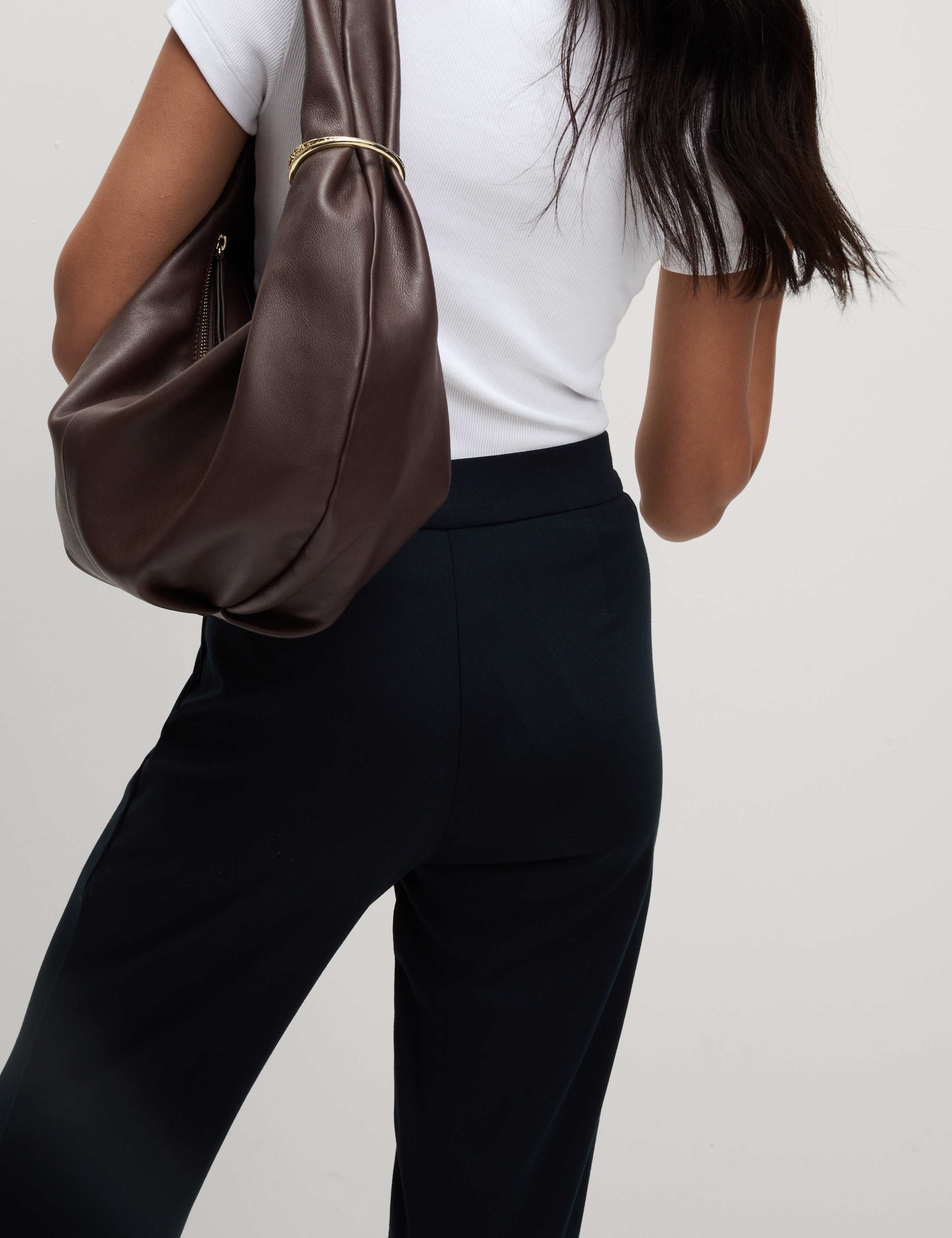 Jersey Straight Leg Trousers with Stretch 3 of 4