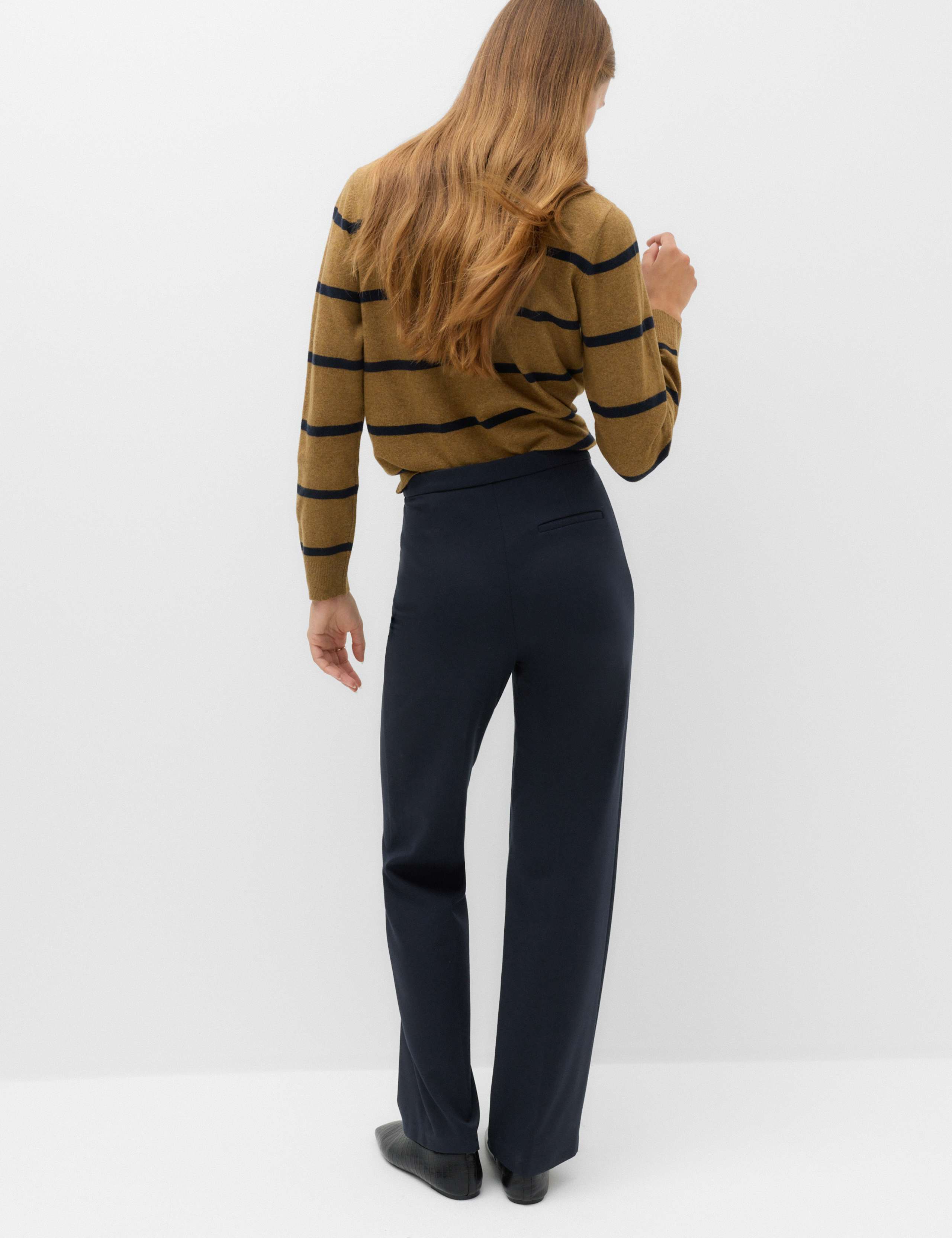 Jersey Straight Leg Trousers with Stretch 4 of 5