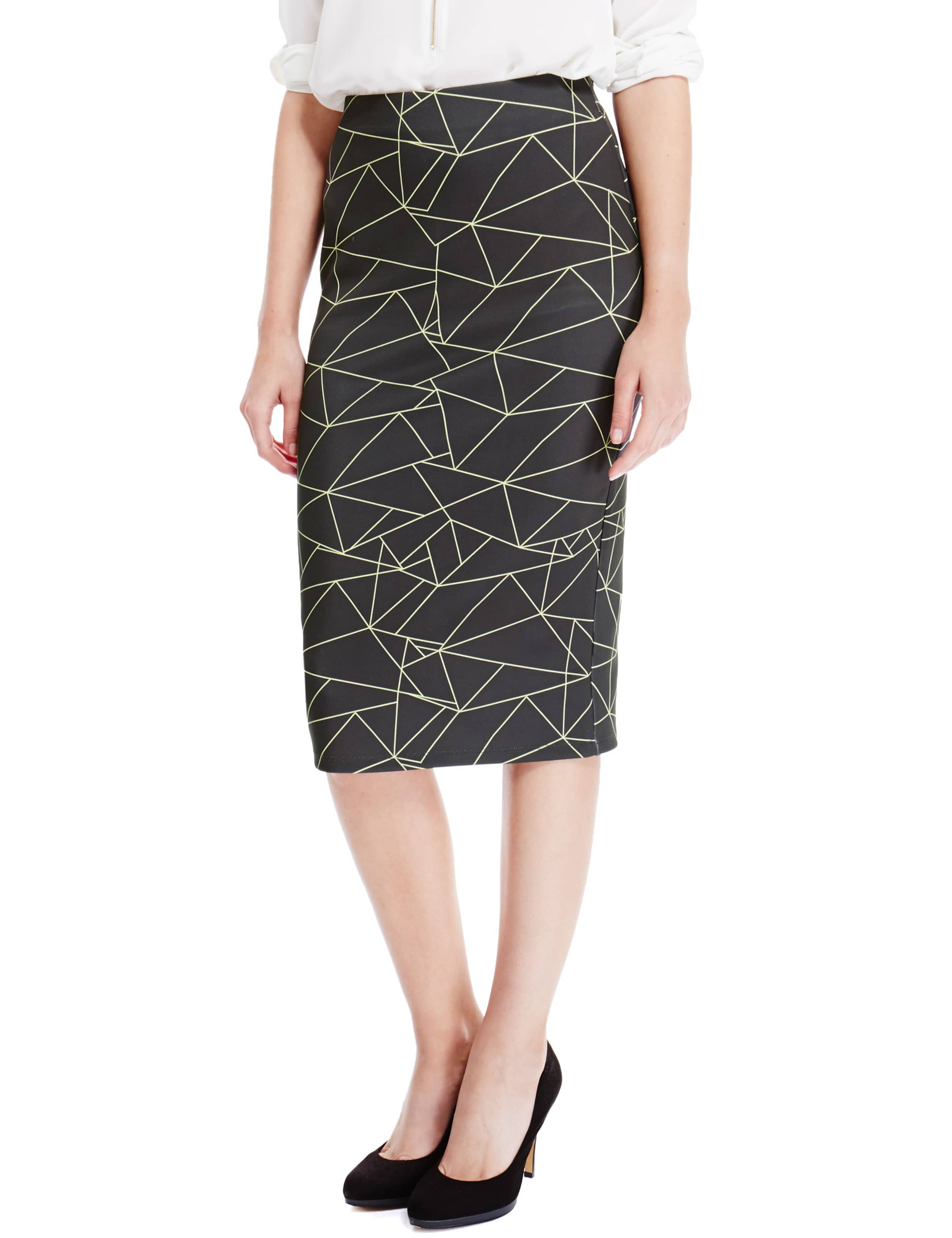Graphic Print Pencil Skirt 1 of 4