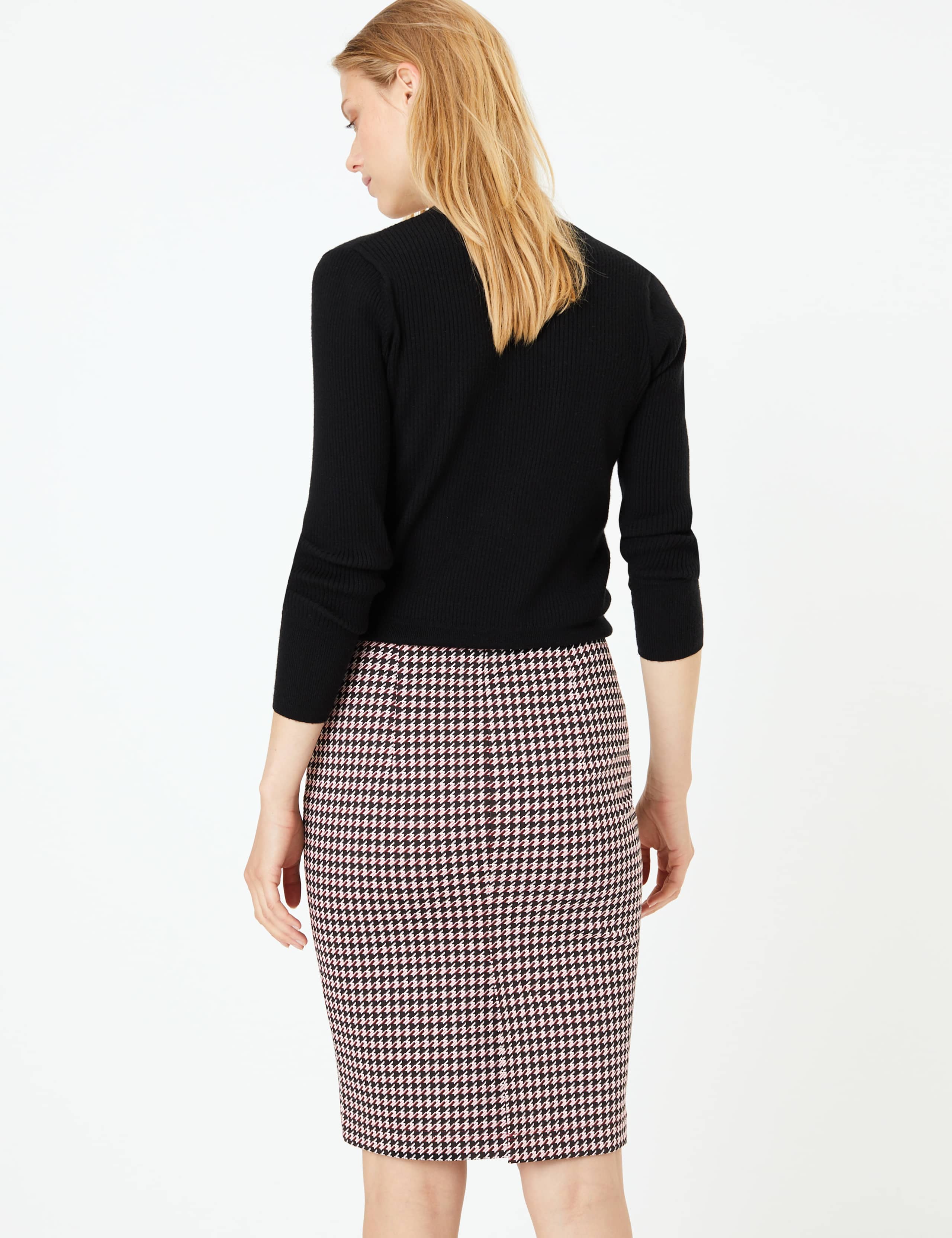 Jersey Dogtooth Pencil Skirt 4 of 4