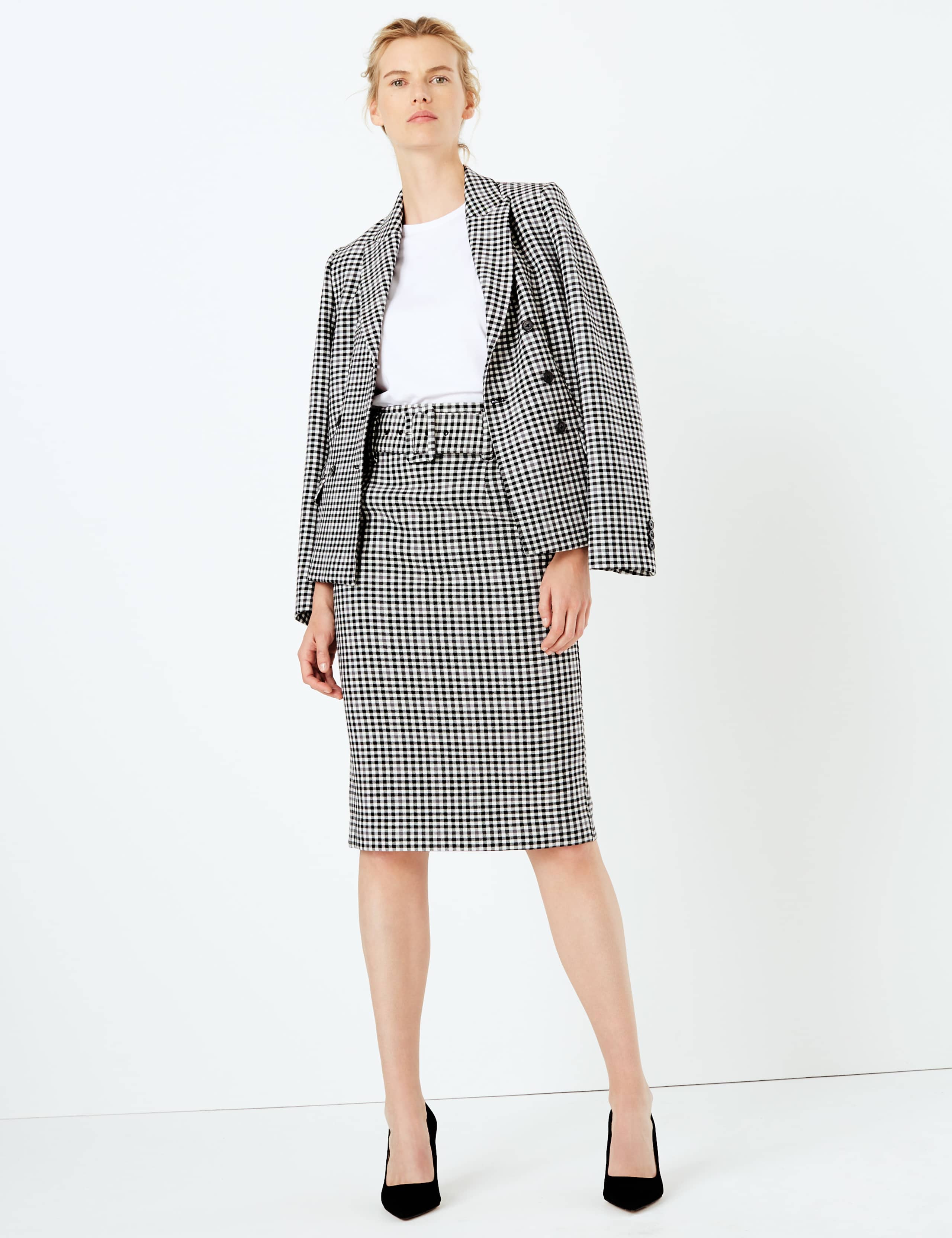 Gingham Pencil Skirt 1 of 10