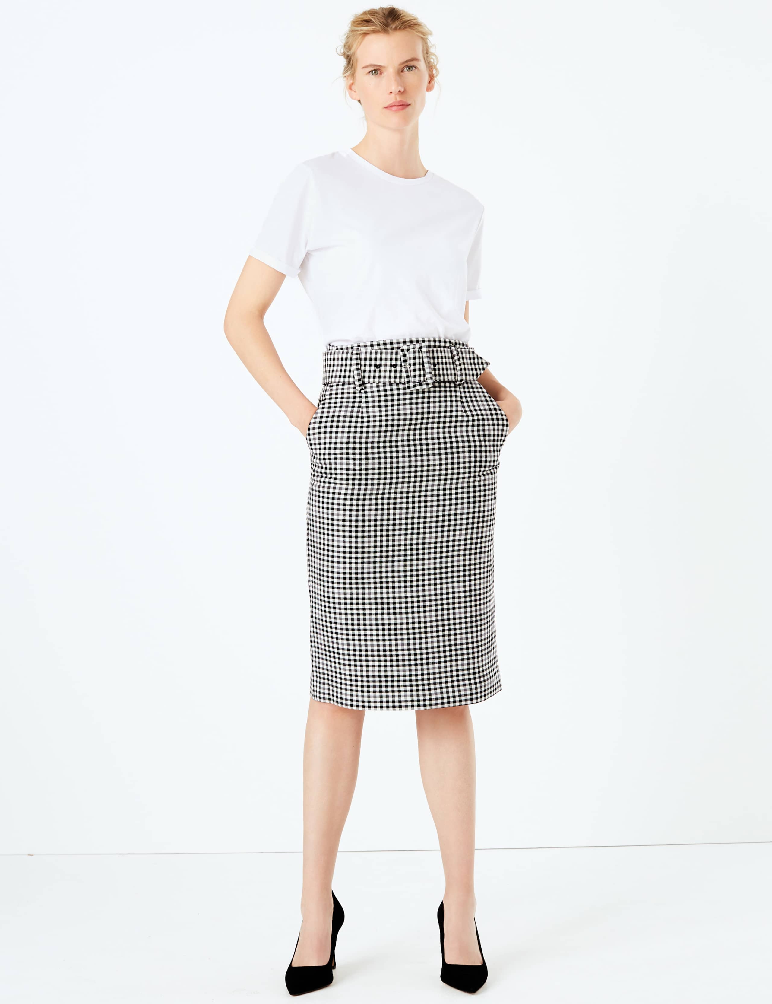 Gingham Pencil Skirt 6 of 10
