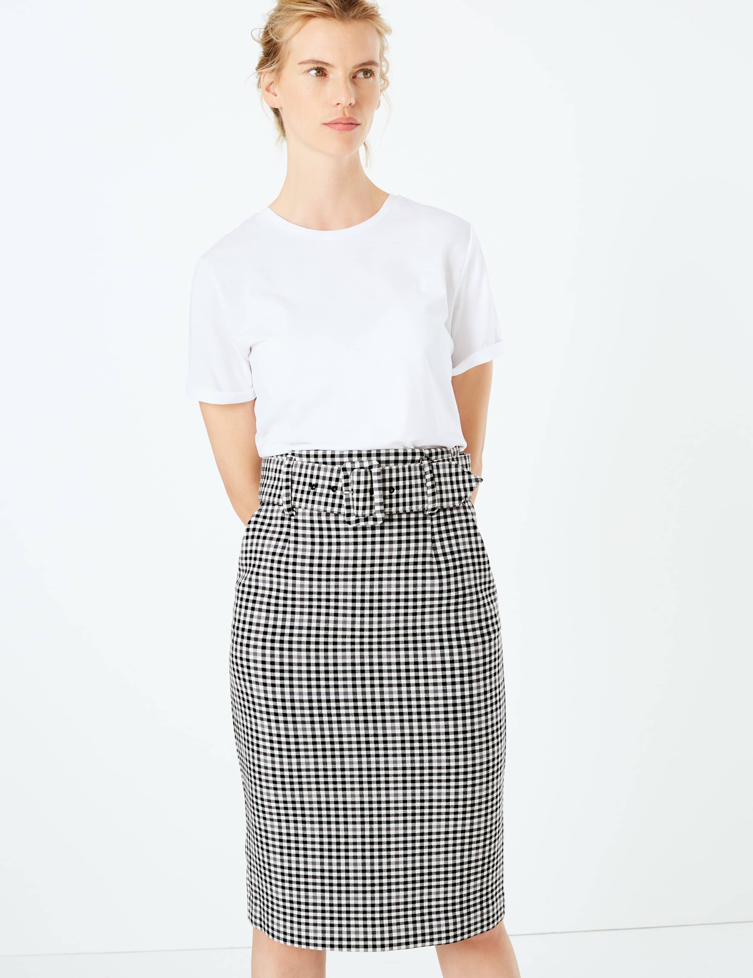 Gingham Pencil Skirt 7 of 10