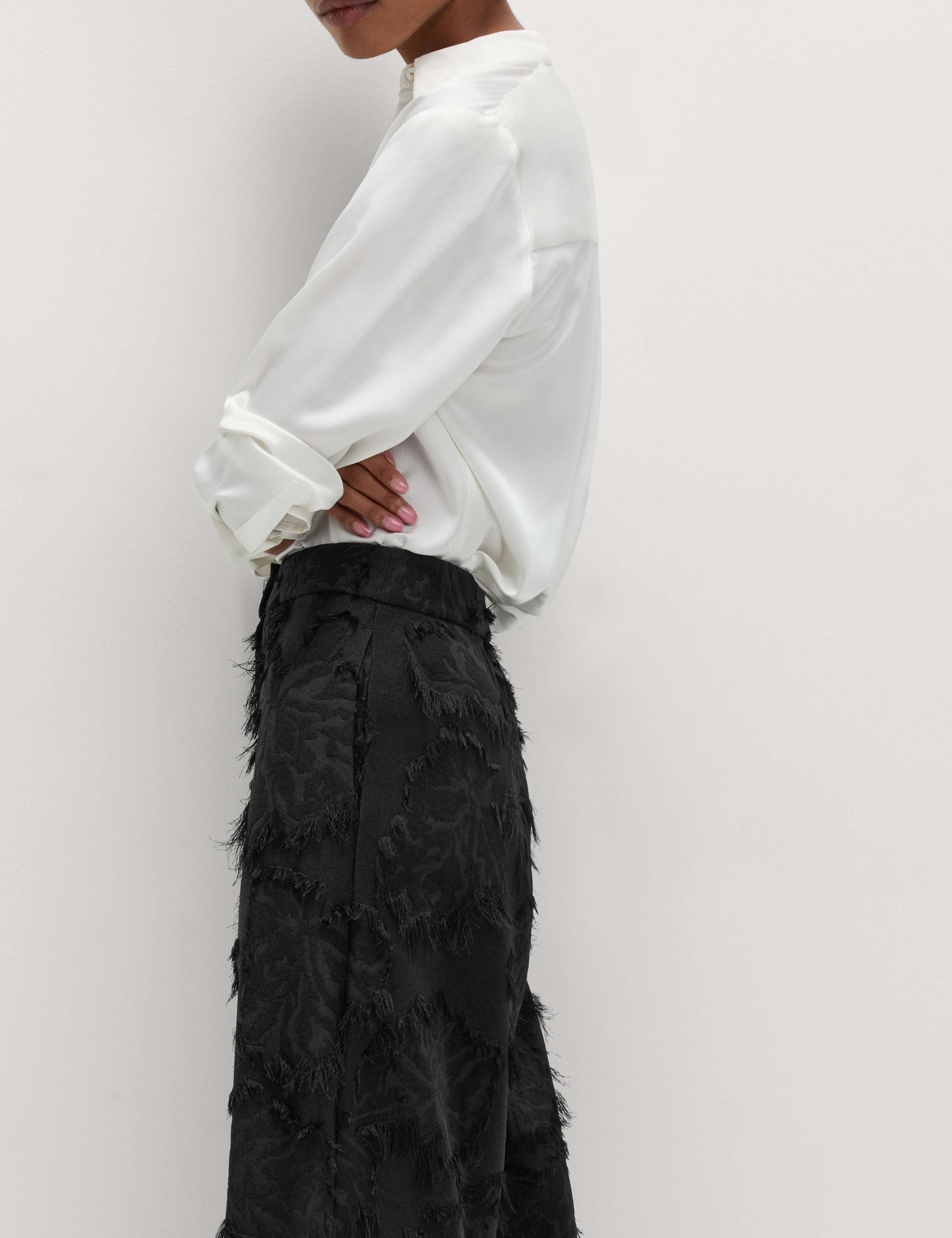 Jacquard Fringe Wide Leg Trousers 4 of 7