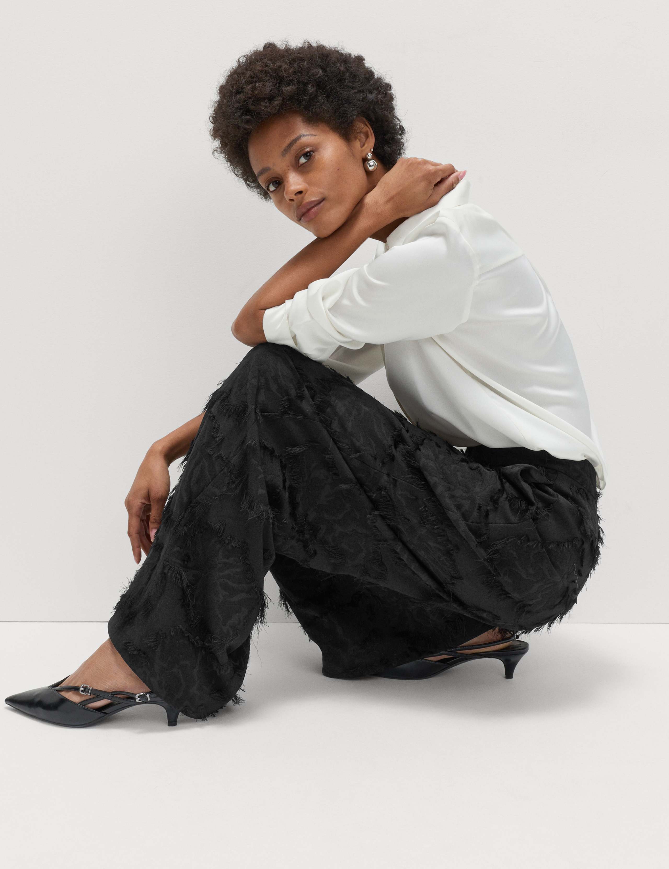 Jacquard Fringe Wide Leg Trousers 5 of 7