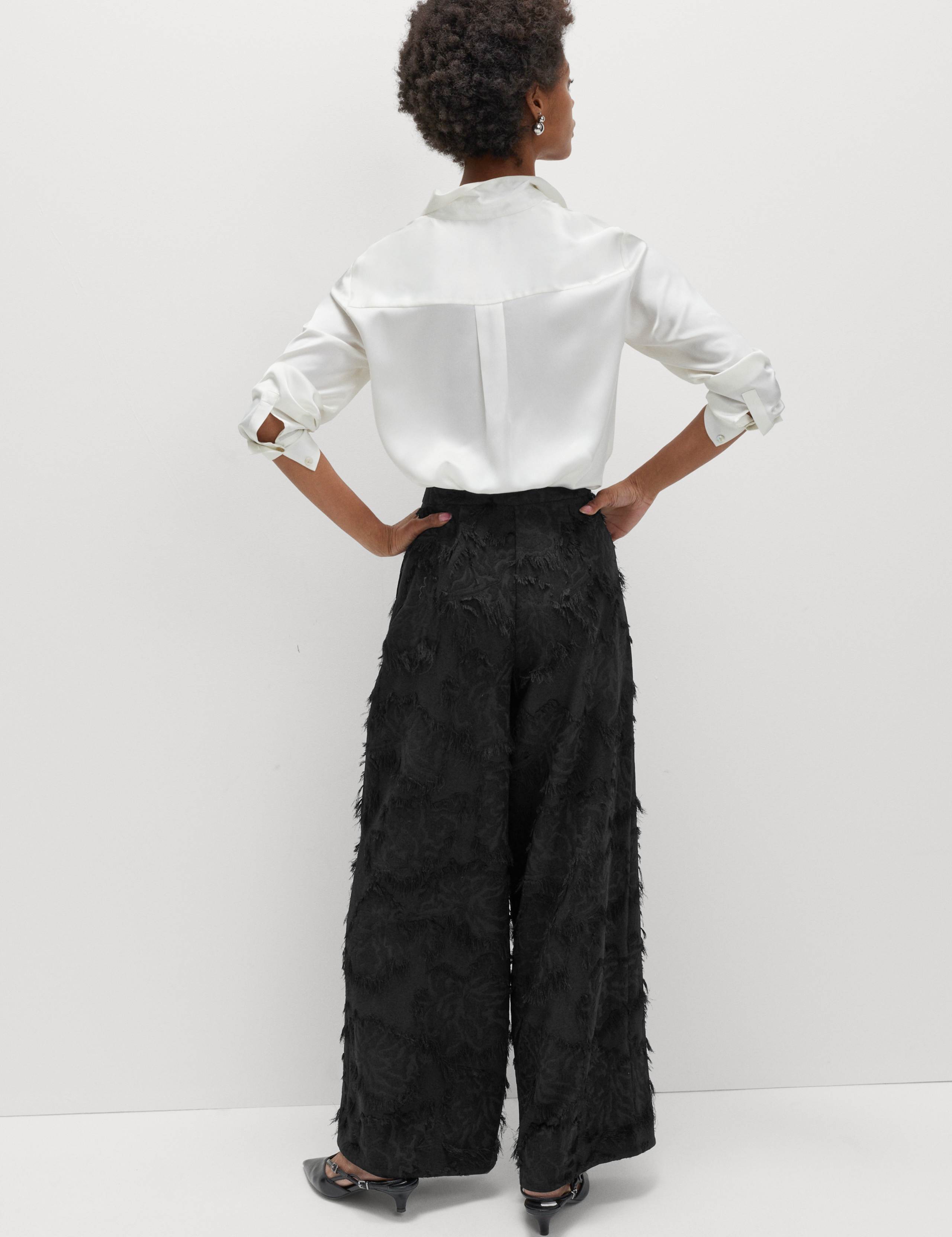 Jacquard Fringe Wide Leg Trousers 7 of 7
