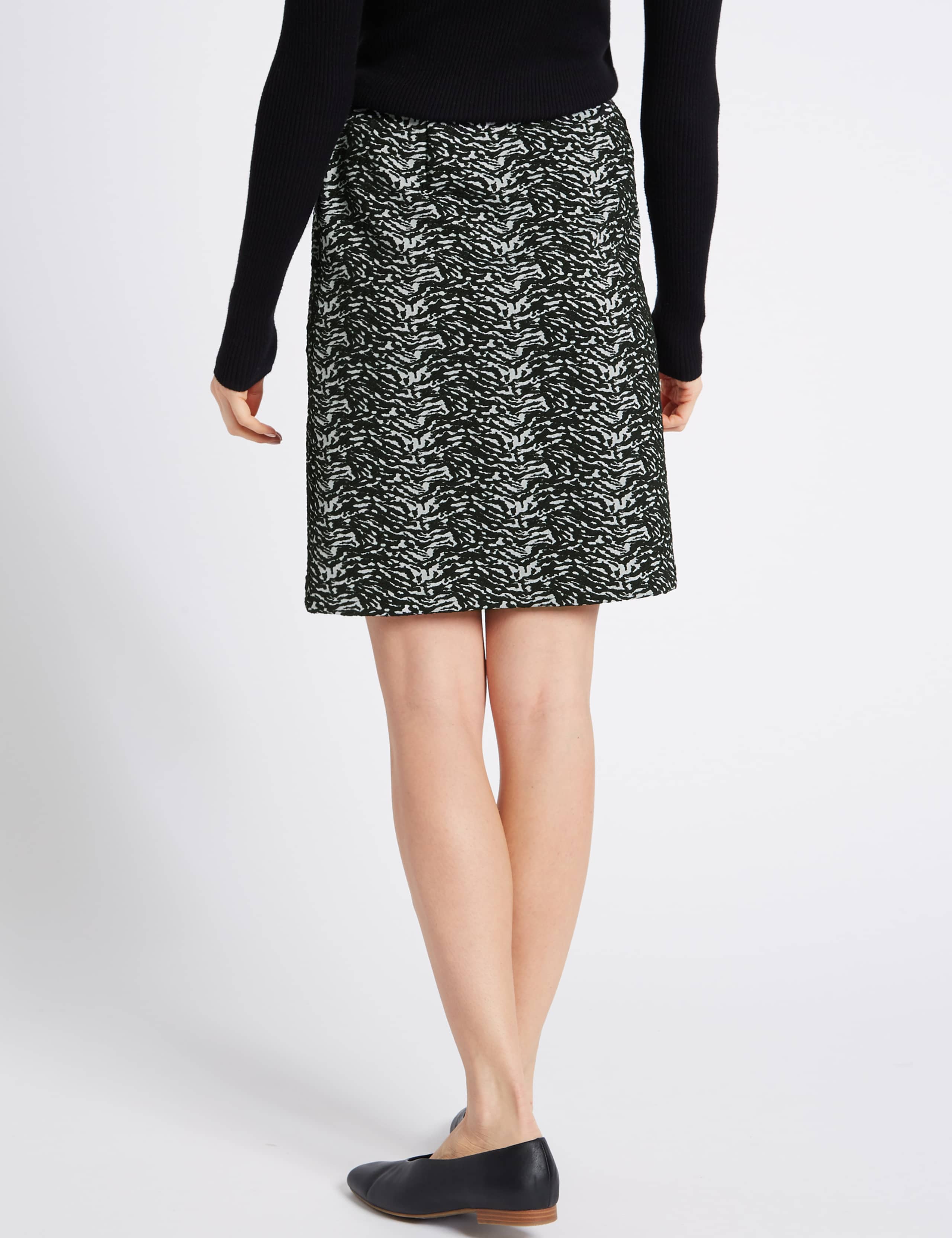 Jacquard Print A-Line Mini Skirt 4 of 5
