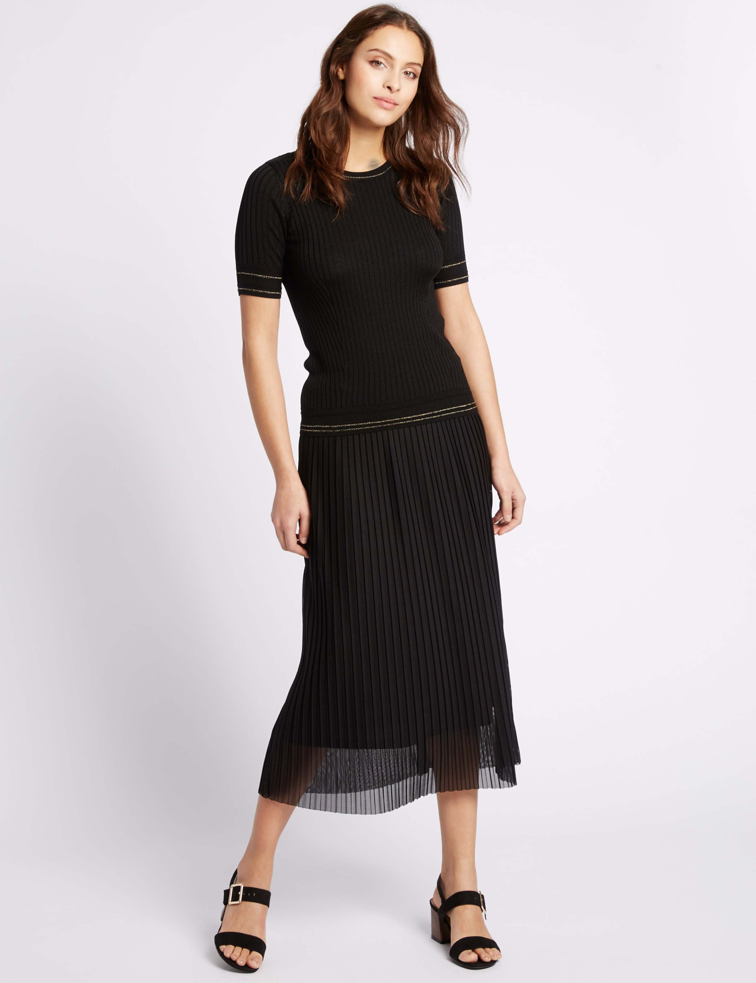 Pleated A-Line Midi Skirt 1 of 5