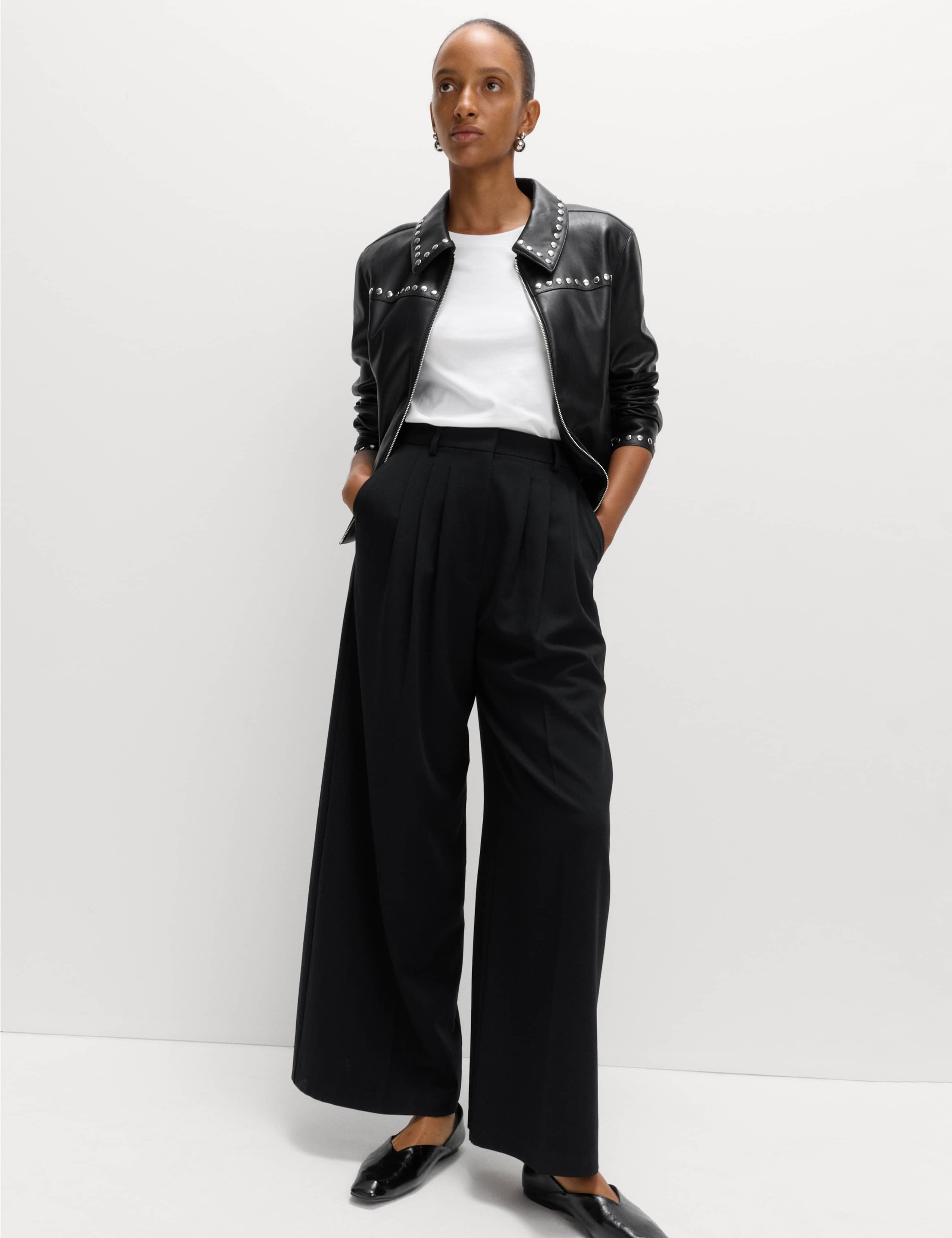 Triple Pleat Wide Leg Trousers 6 of 6