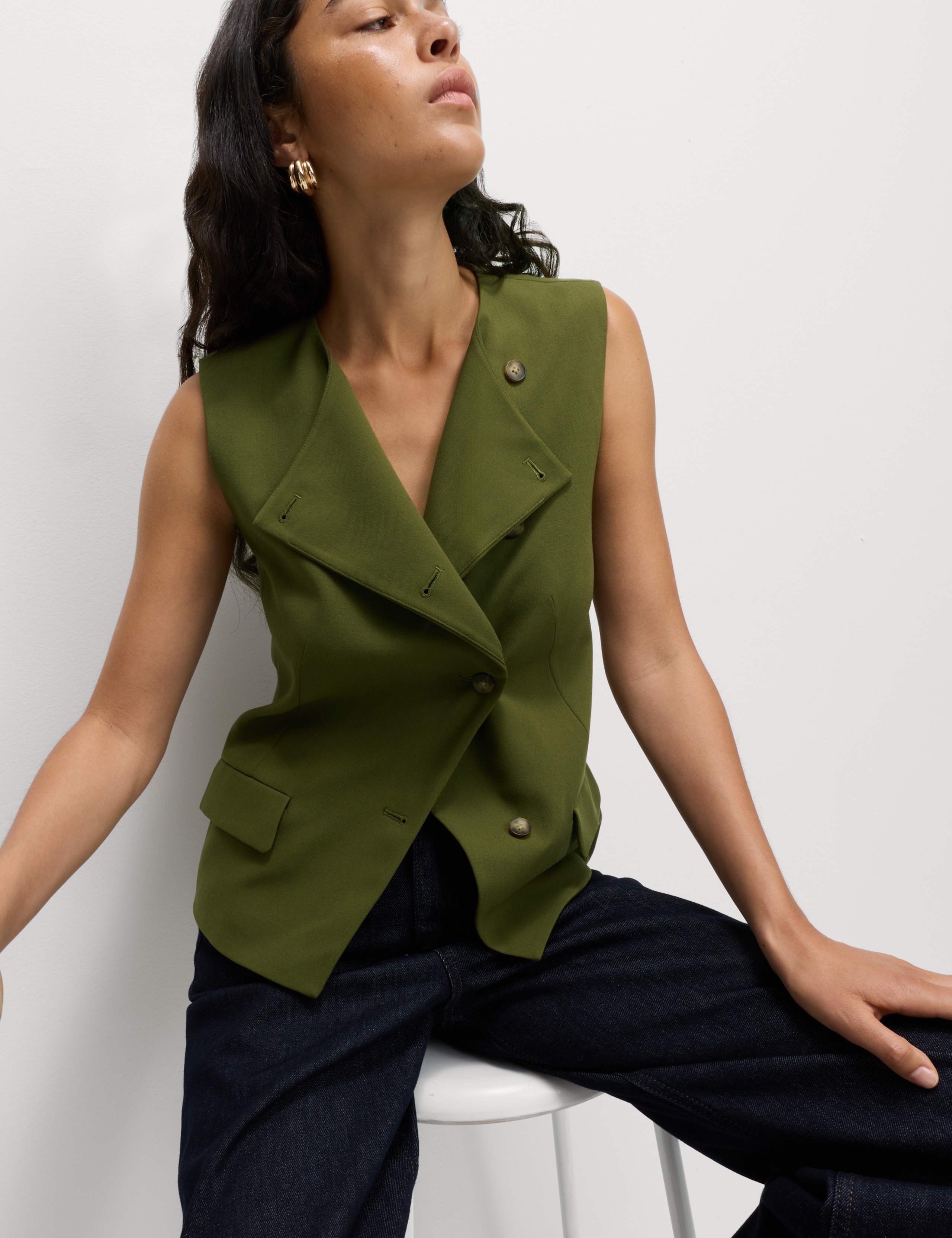 Panelled Asymmetric Waistcoat 5 of 6