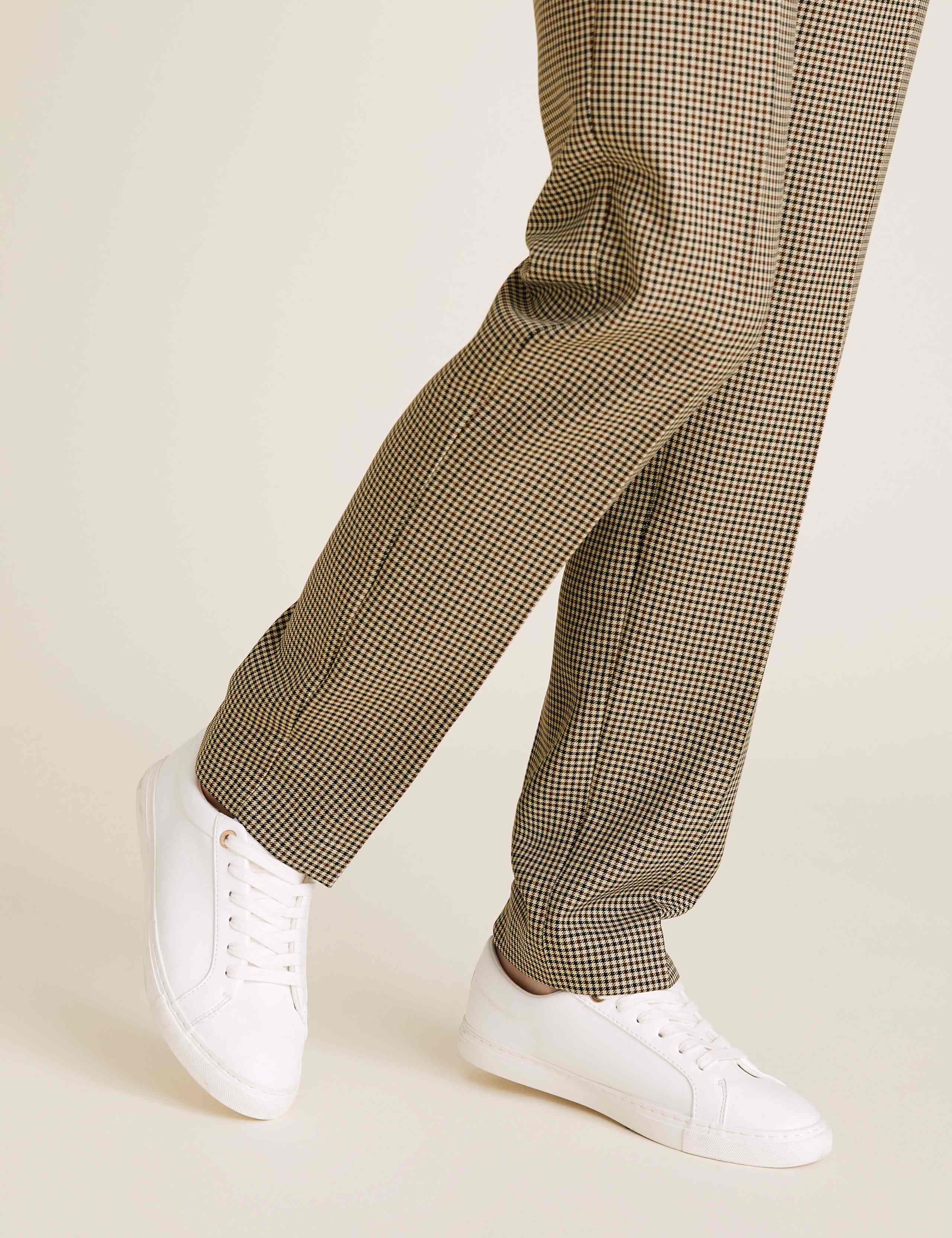 Checked Straight Leg Ankle Grazer Trousers 5 of 5