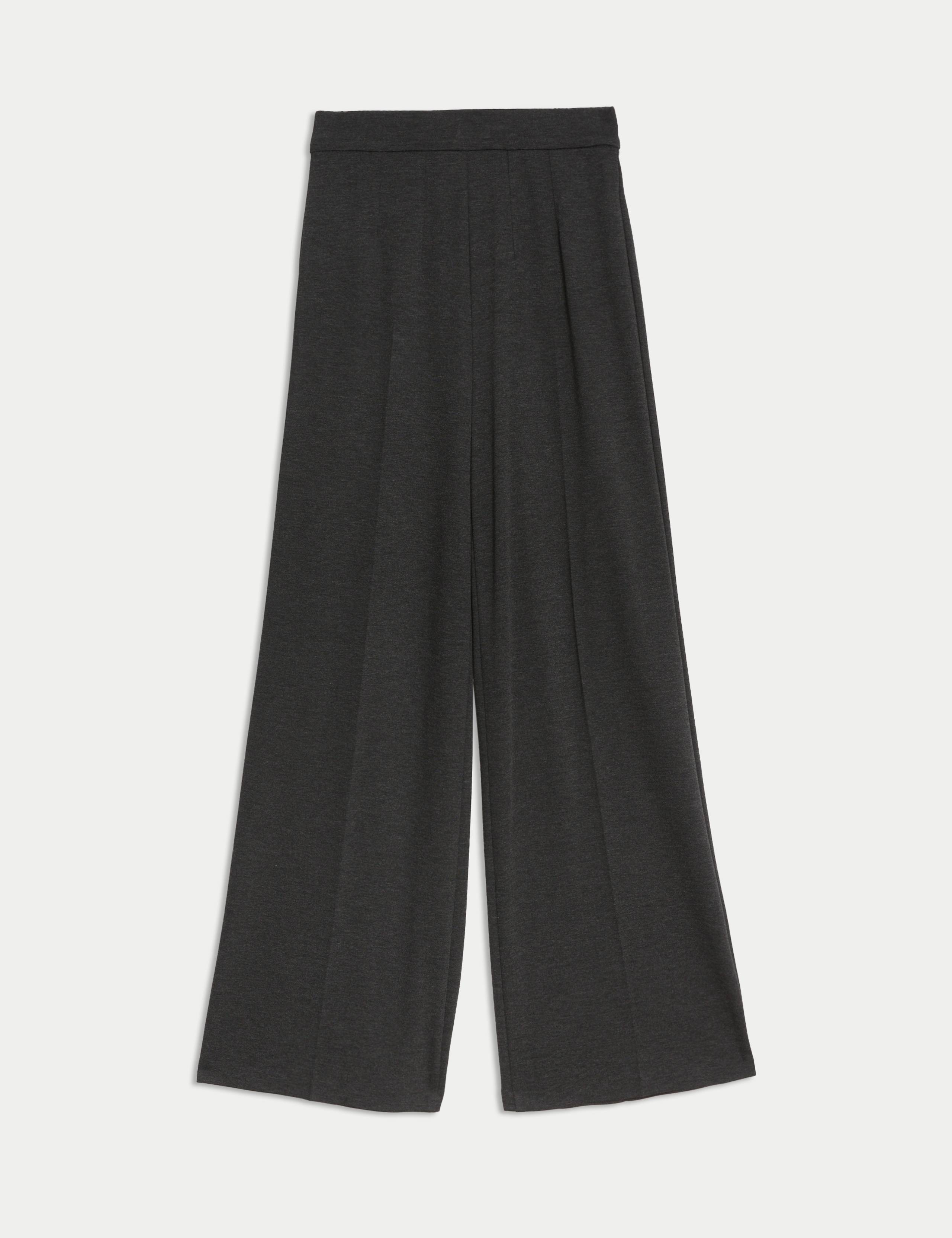 Jersey Wide Leg Trousers with Stretch 2 of 6