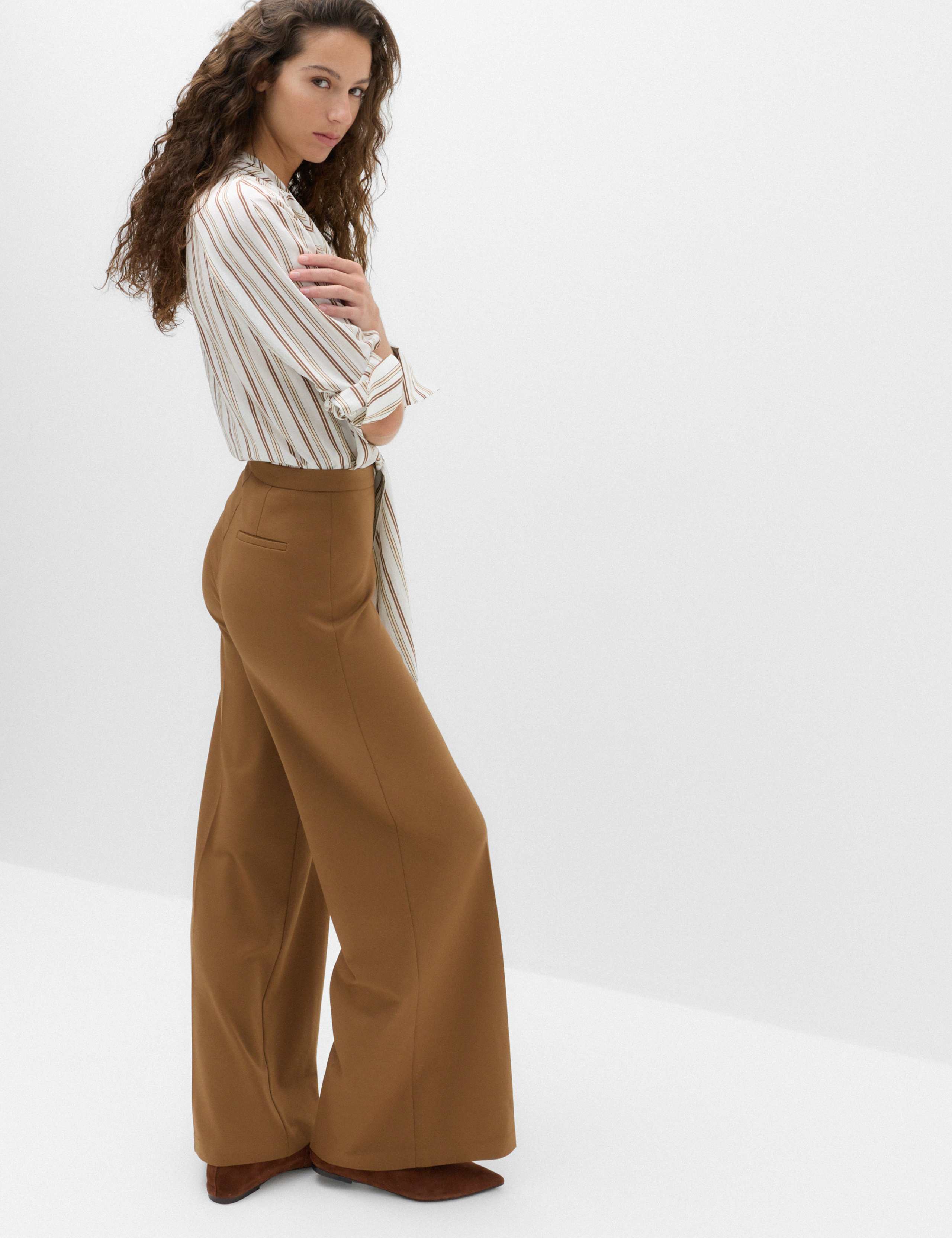 Jersey Wide Leg Trousers with Stretch 4 of 6