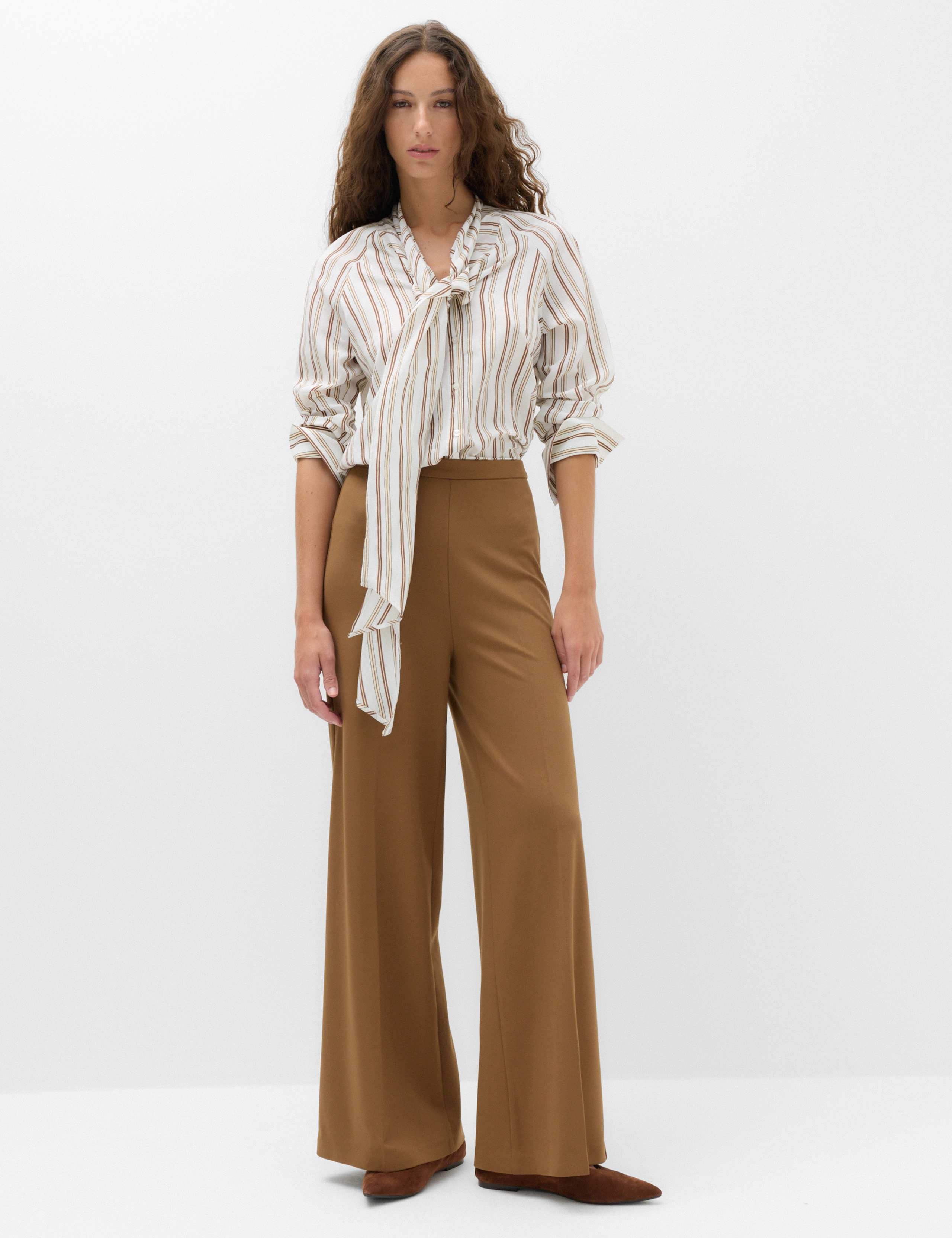 Jersey Wide Leg Trousers with Stretch 6 of 6