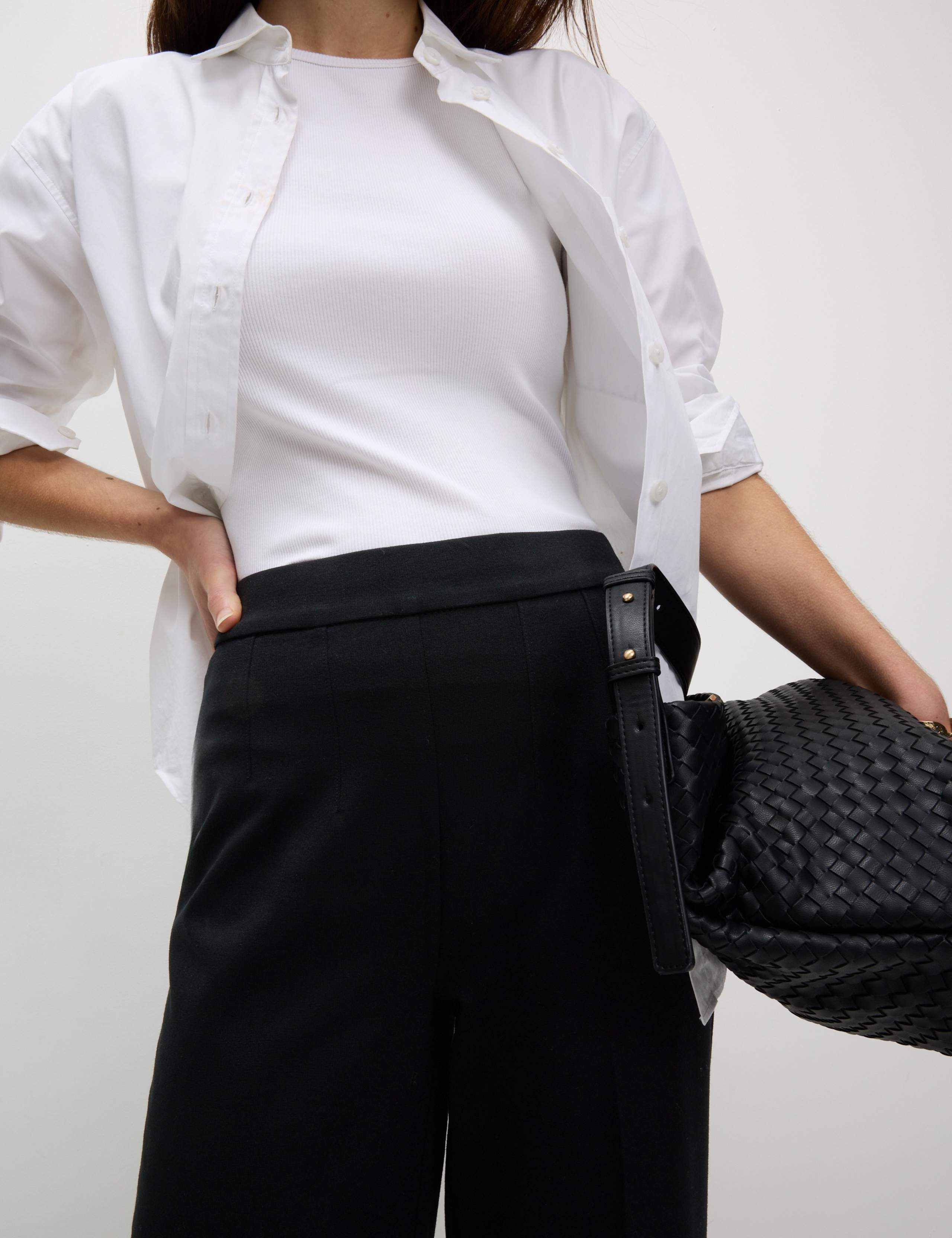 Jersey Wide Leg Trousers with Stretch 4 of 5