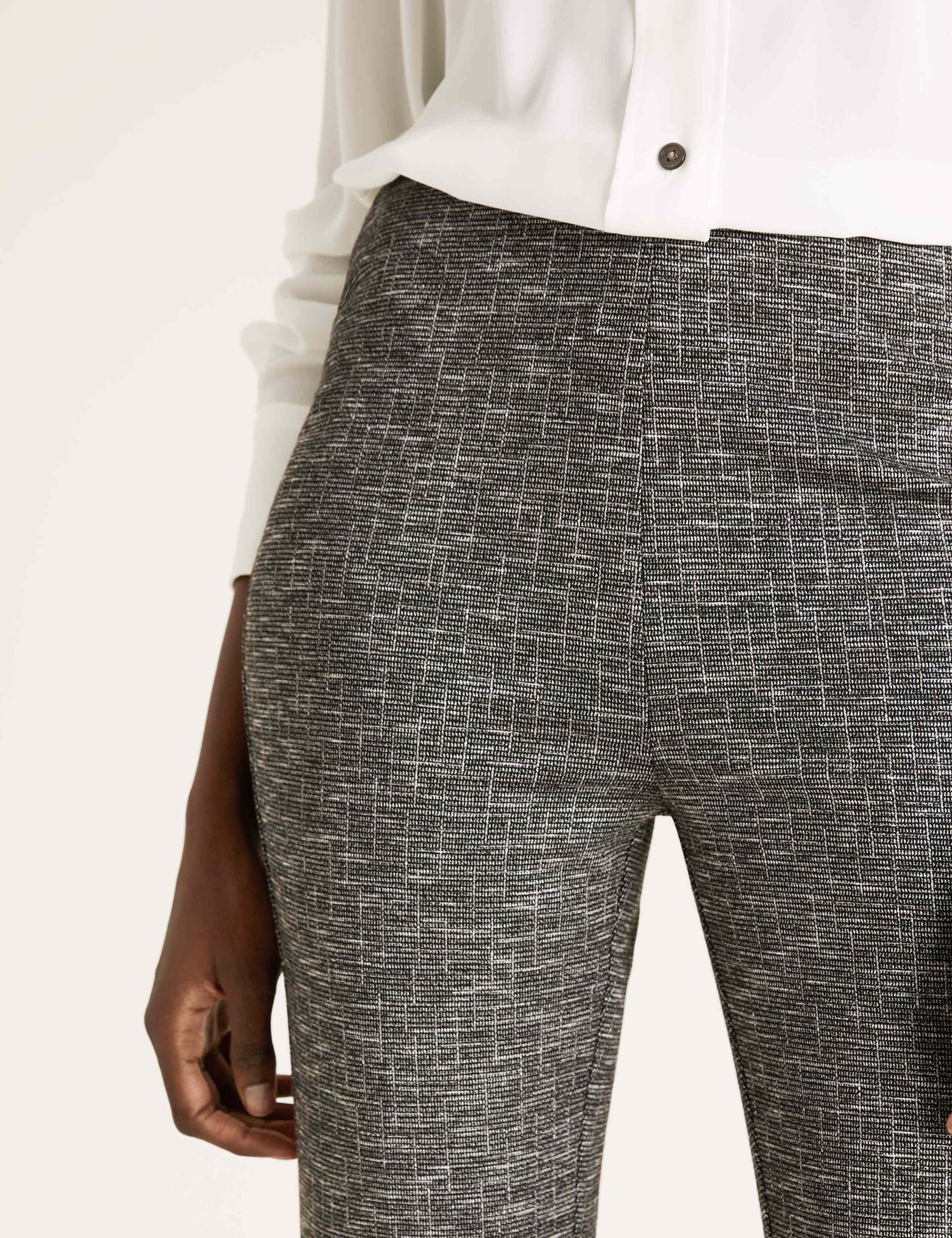 Jersey Checked Flared Trousers 3 of 5
