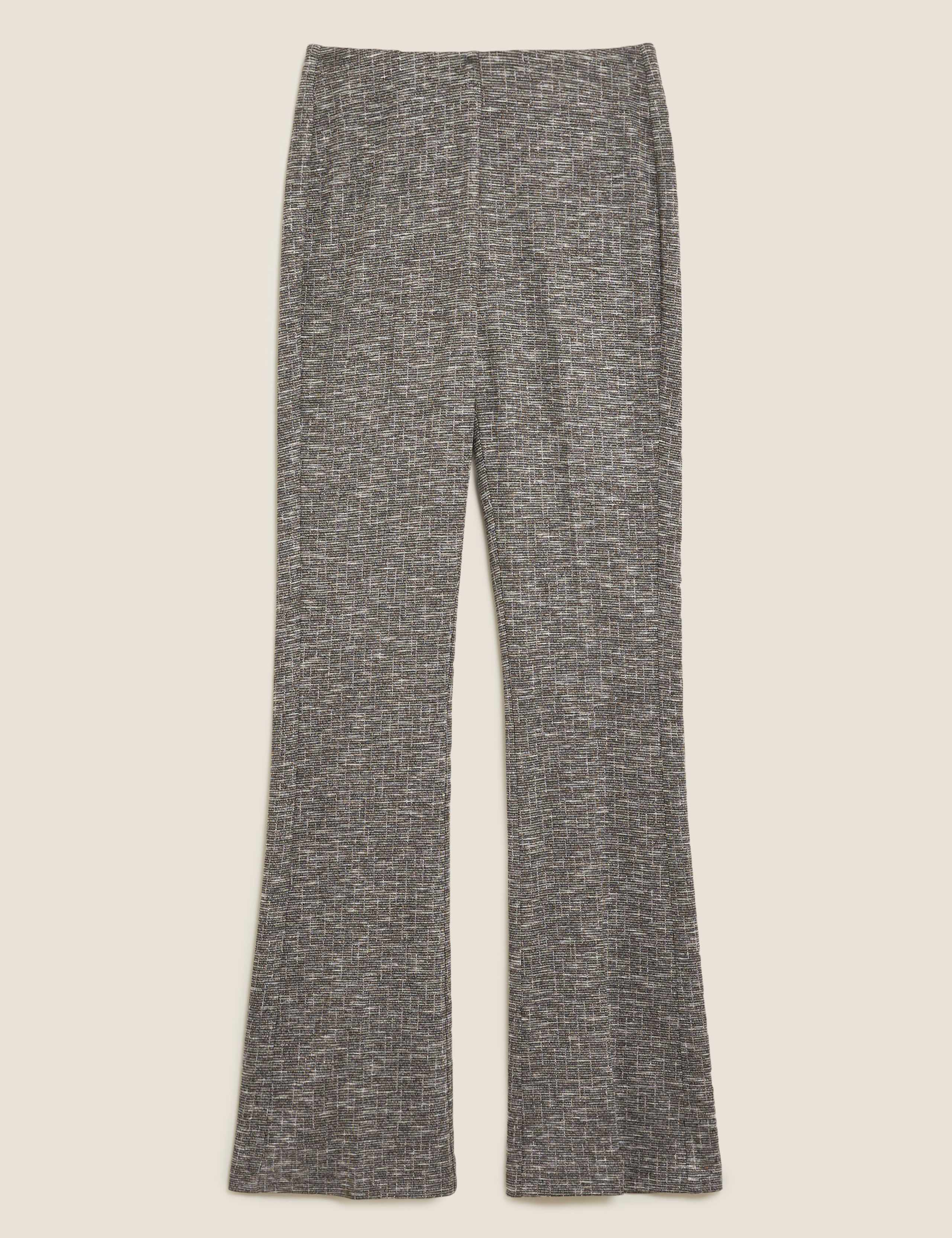 Jersey Checked Flared Trousers 2 of 5