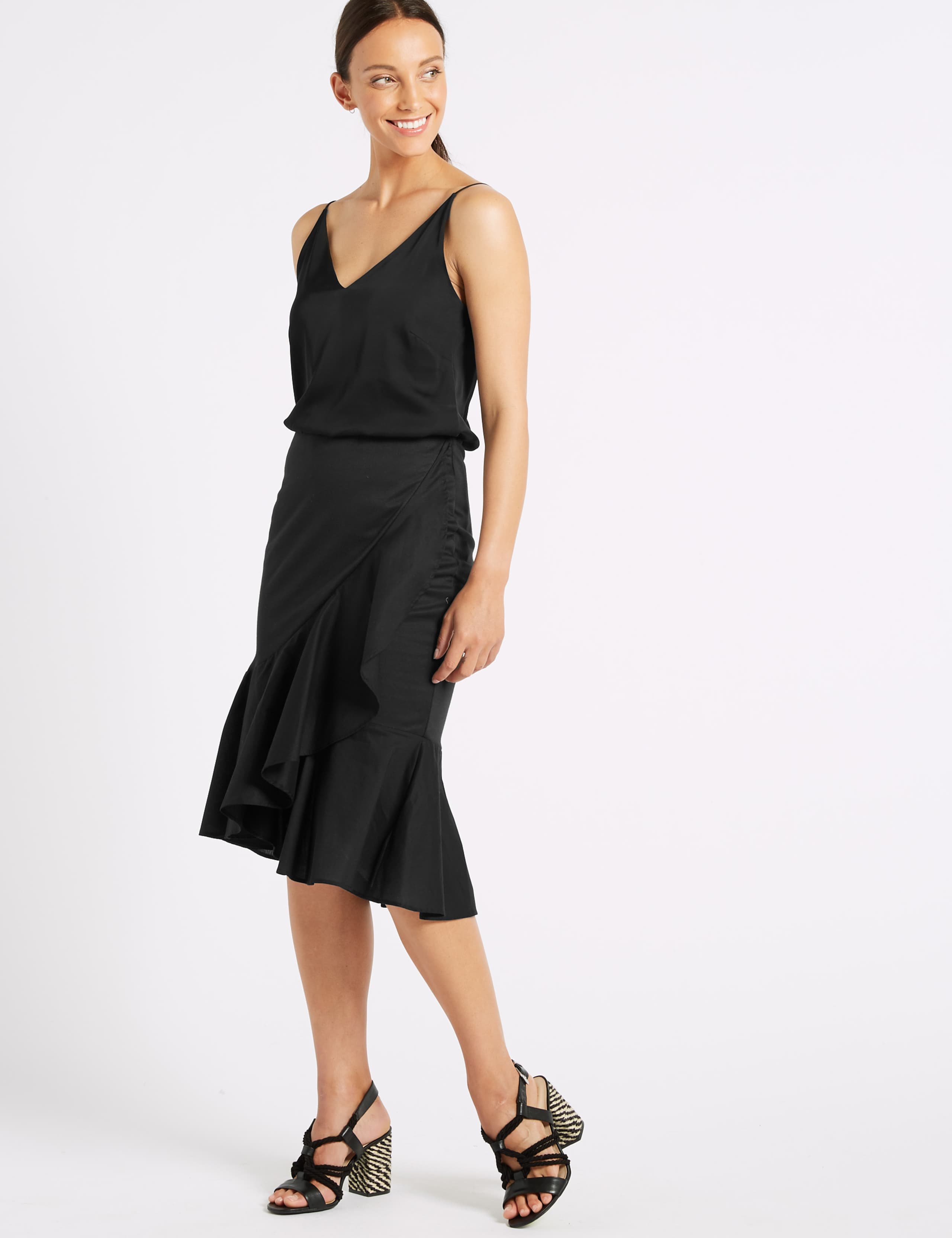 Frill Hem Wrap Skirt 1 of 6