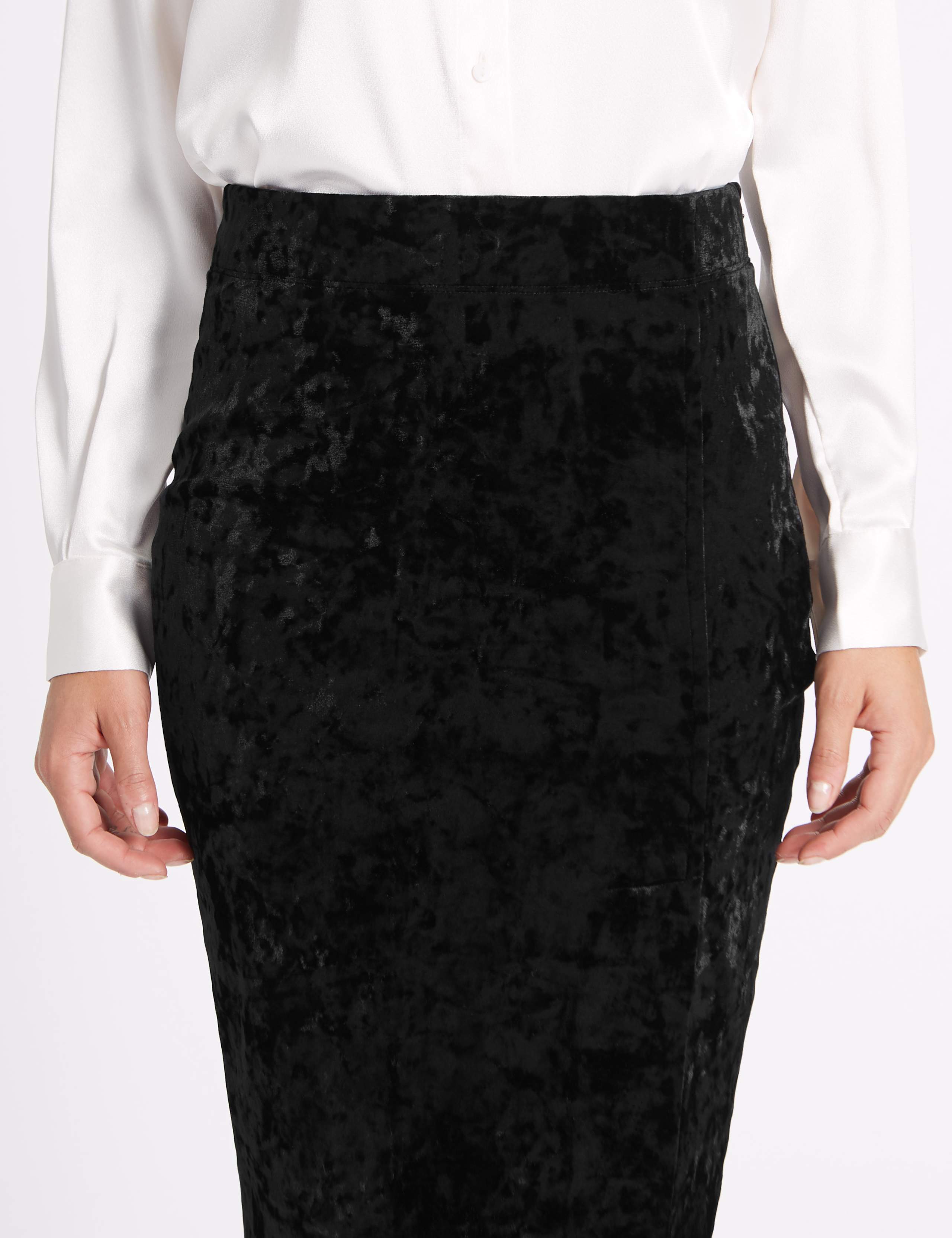 Velvet Pencil Midi Skirt 5 of 5