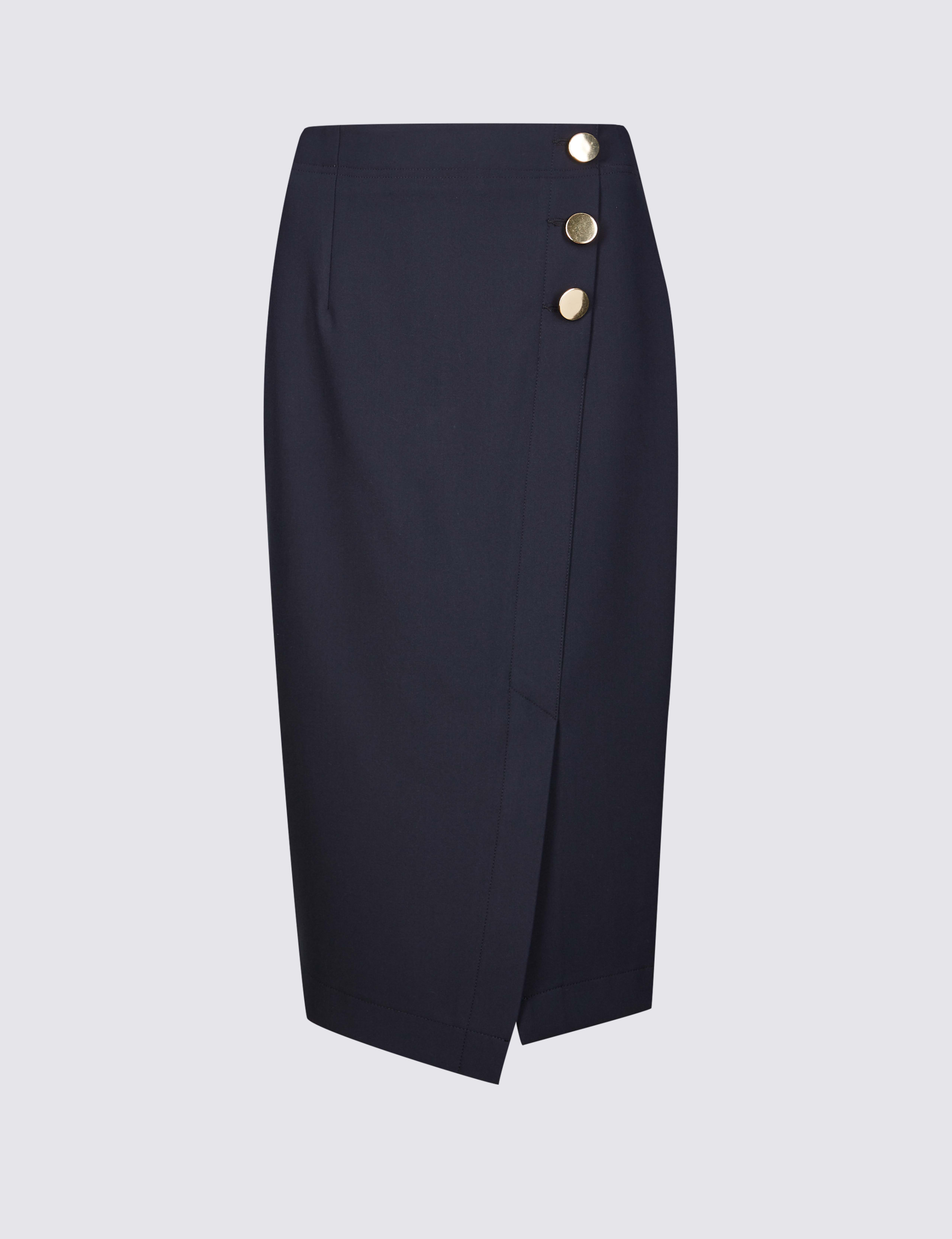 Button Detail Pencil Skirt 2 of 5