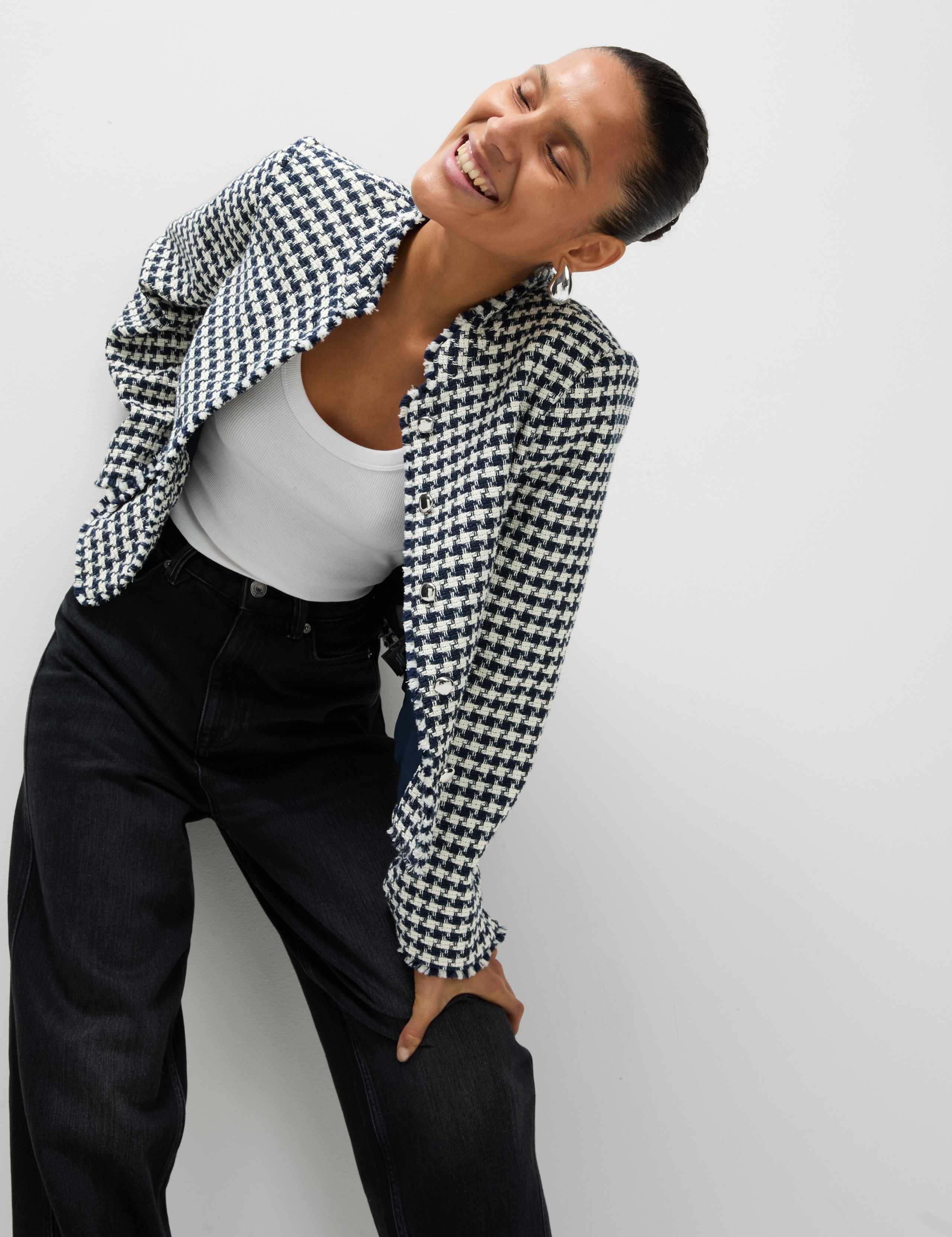 Tweed Checked Fringed Jacket 3 of 5