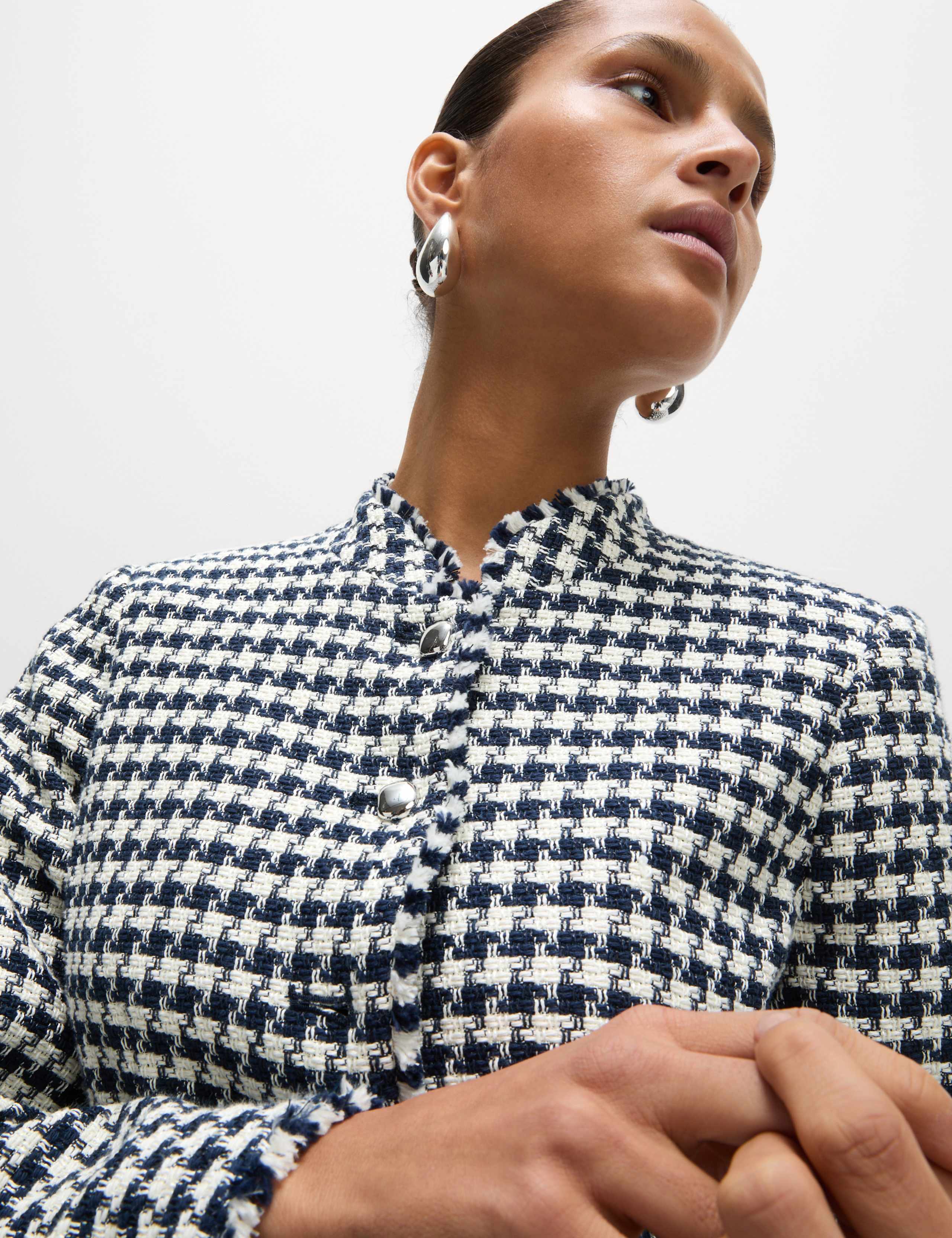 Tweed Checked Fringed Jacket 4 of 5