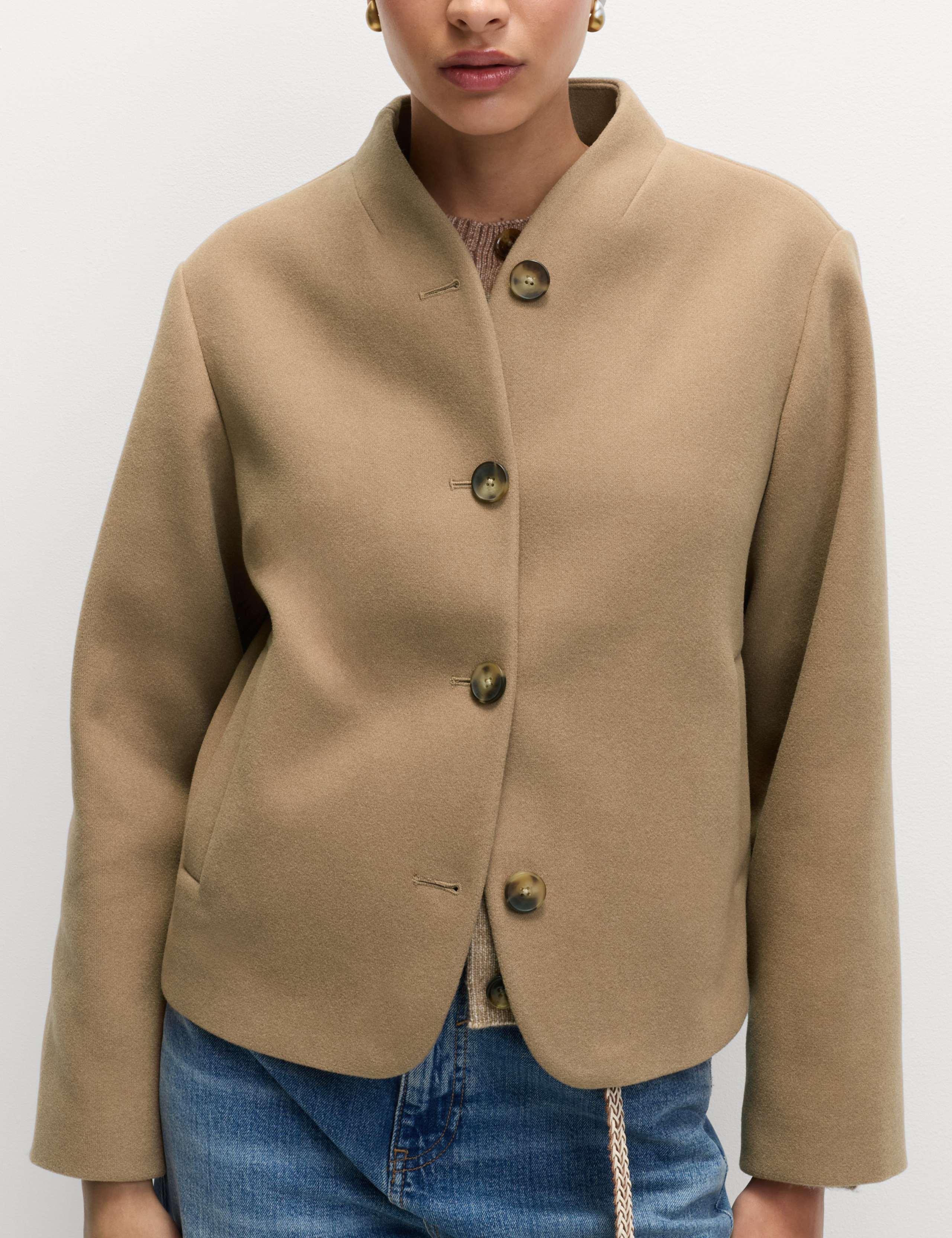Collarless Short Jacket 3 of 8