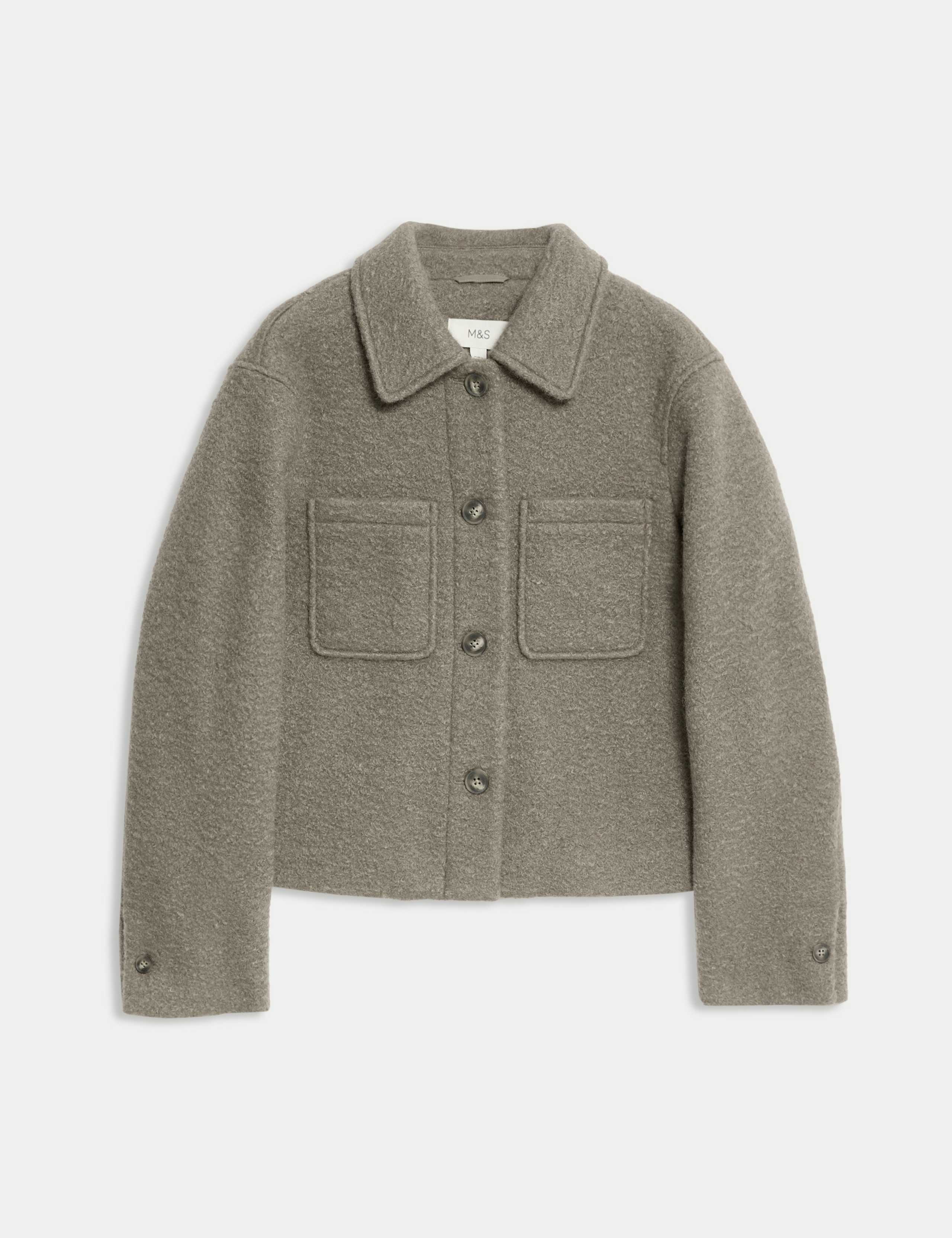 Textured Collared Bomber Jacket 2 of 6