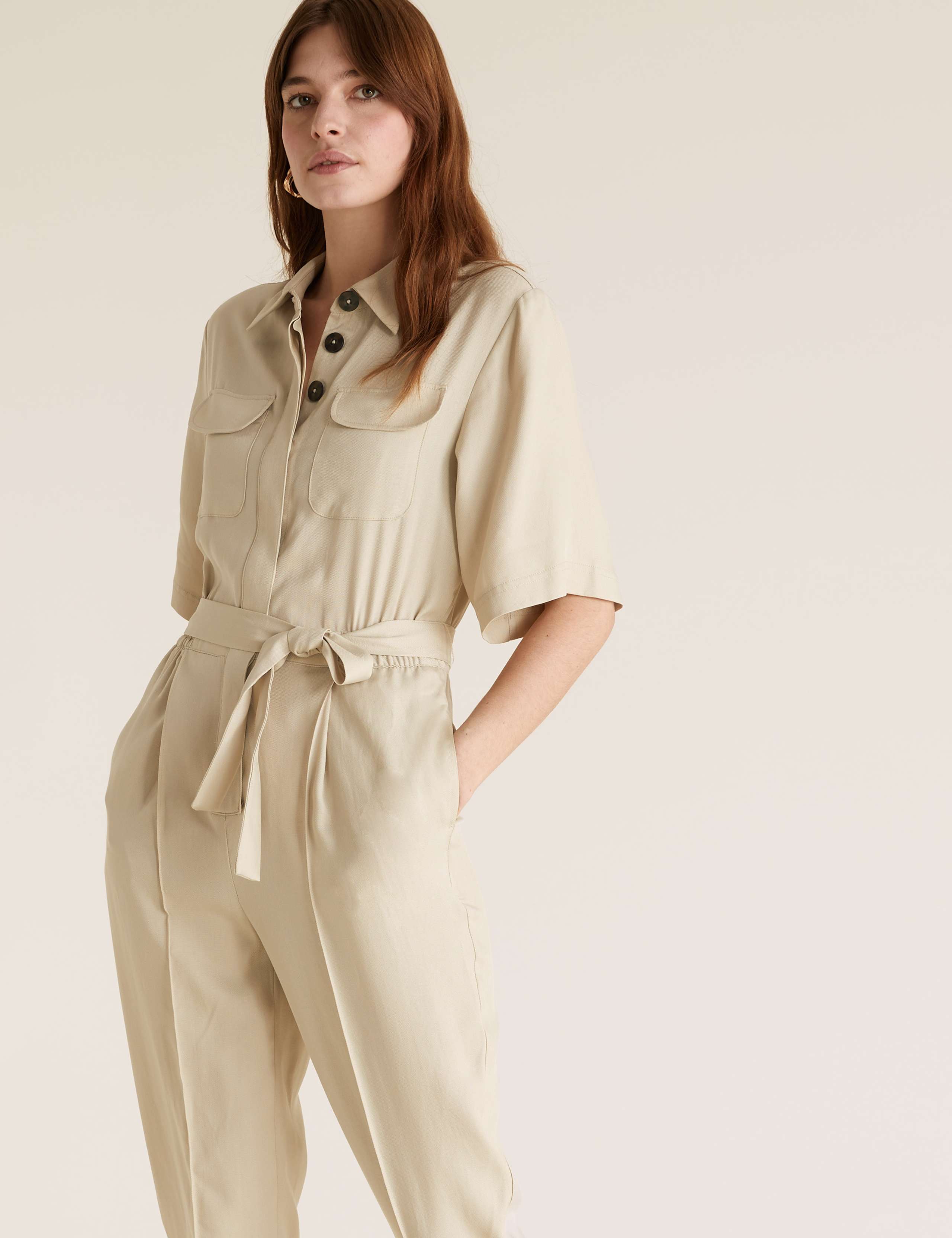 Belted Utility Jumpsuit 1 of 6
